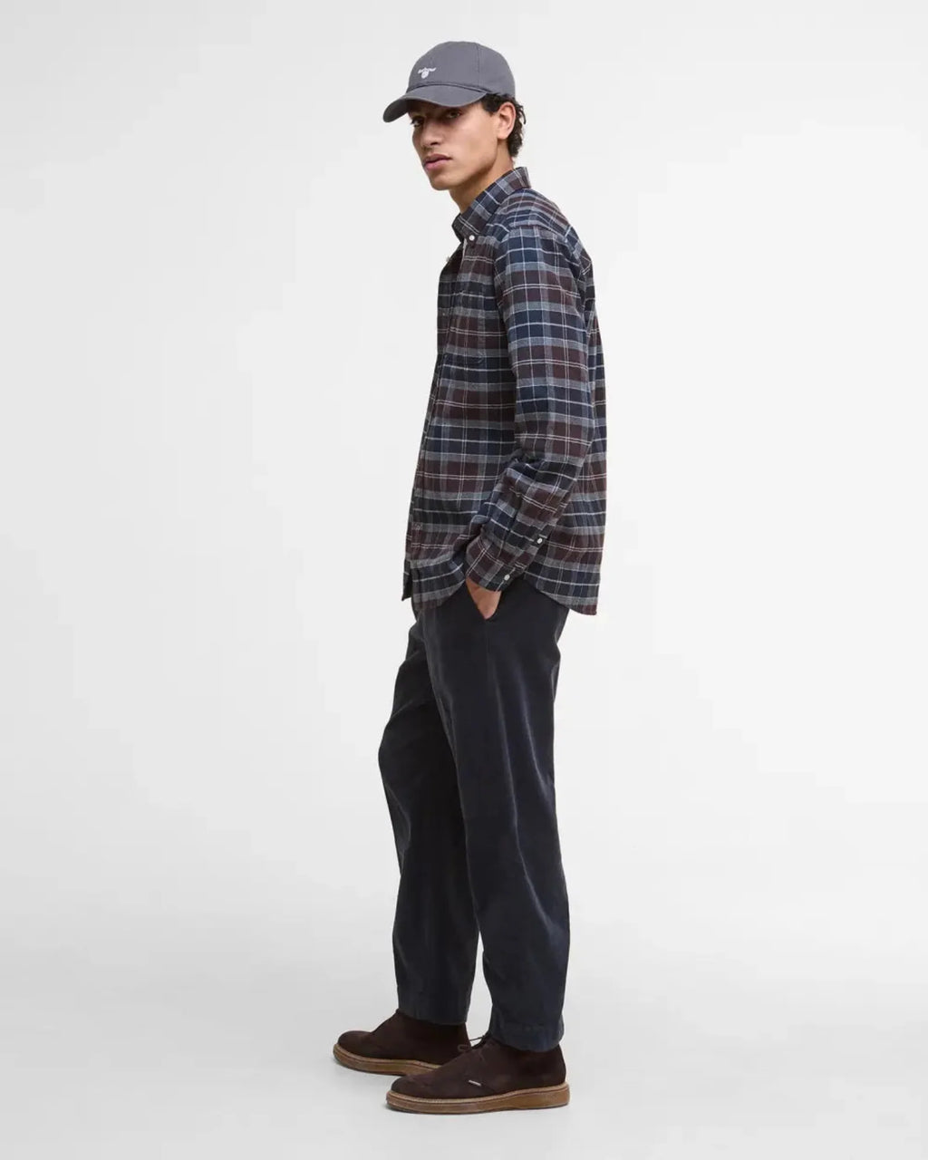 Barbour Kyeloch Tailored Long-Sleeved Shirt In Midnight Oak Tartan