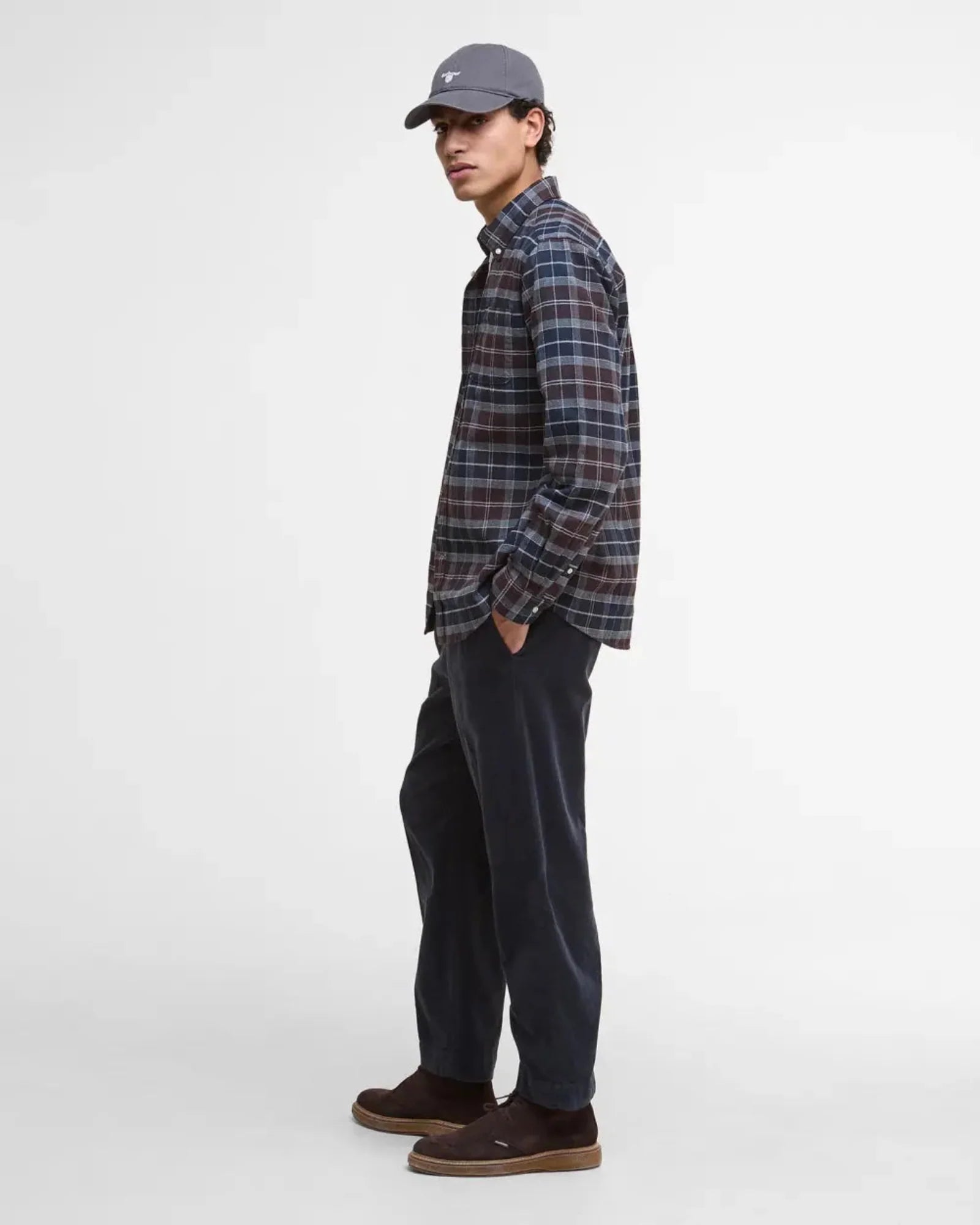 Barbour Kyeloch Tailored Long-Sleeved Shirt In Midnight Oak Tartan