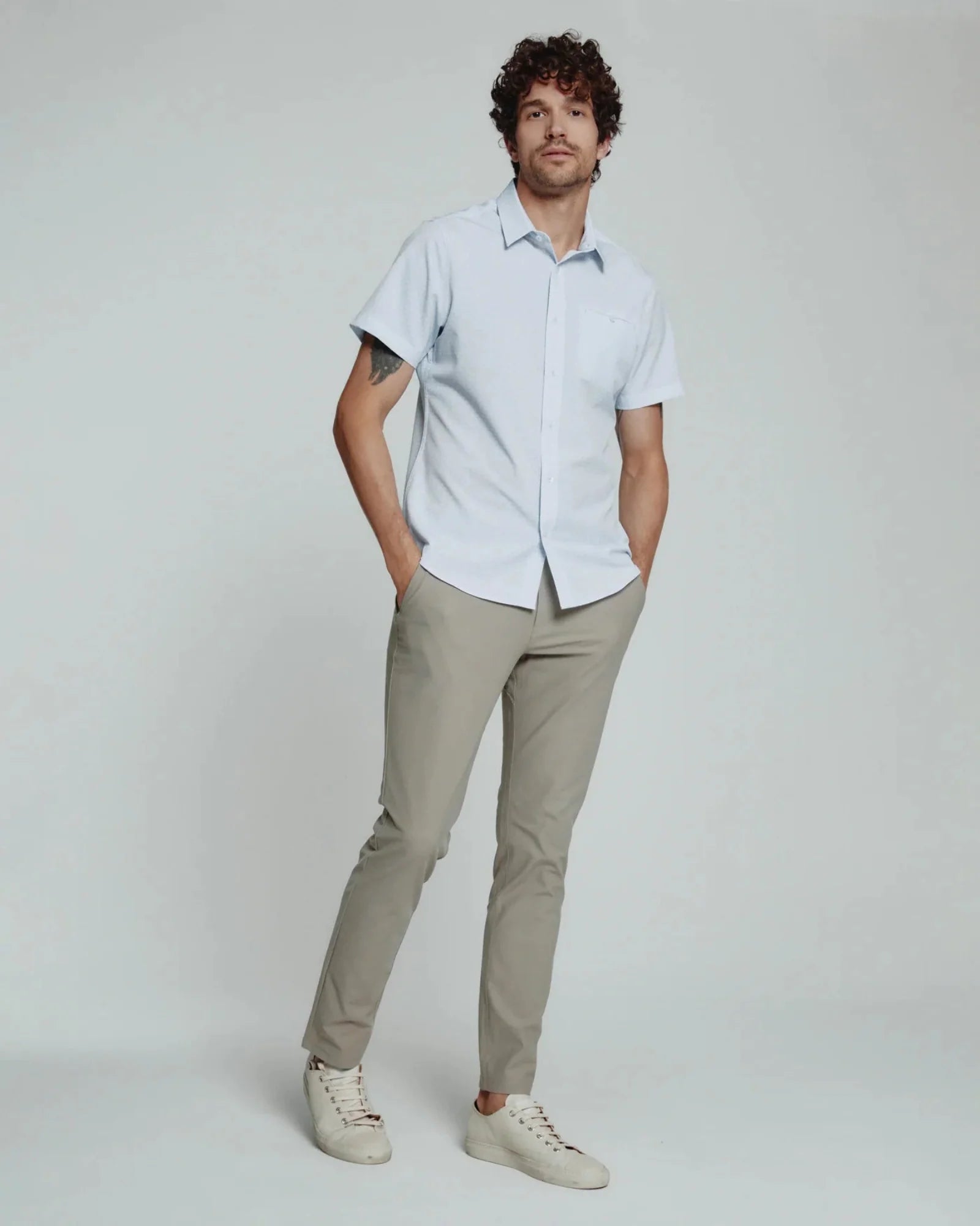 7 Diamonds Infinity Chino Slim Fit In Taupe