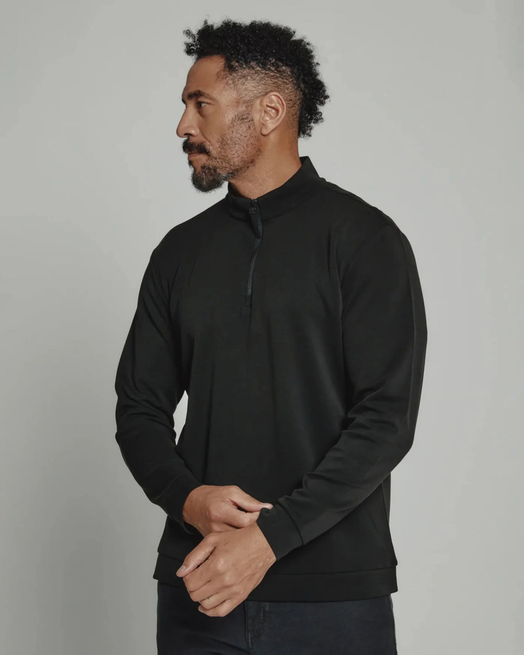 7 Diamonds Rev Quarter Zip, 1/4 Zip Pullover In Black