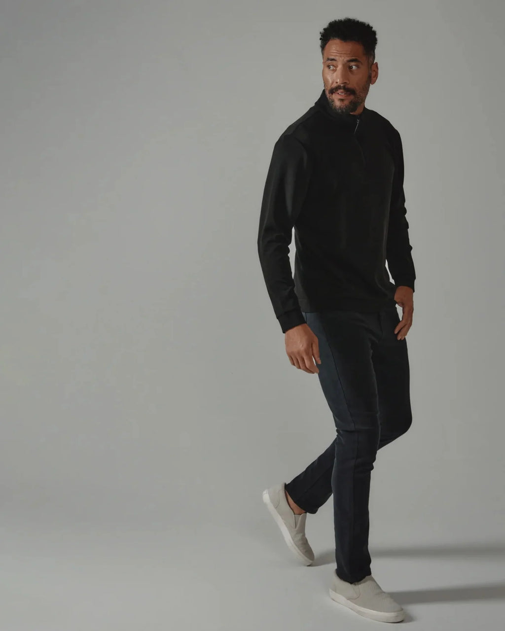 7 Diamonds Rev Quarter Zip, 1/4 Zip Pullover In Black
