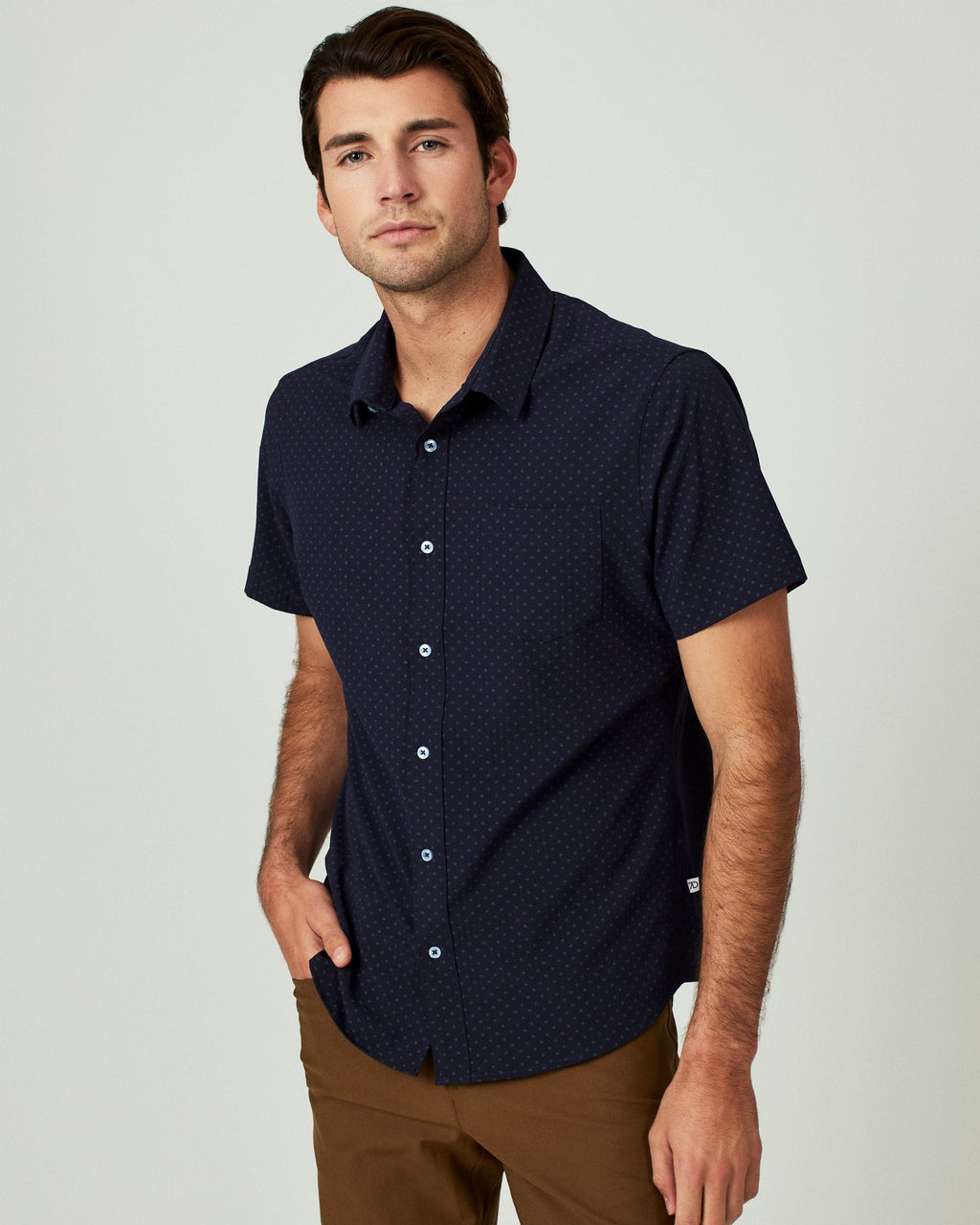 7 Diamonds Hana Short Sleeve Shirt In Navy
