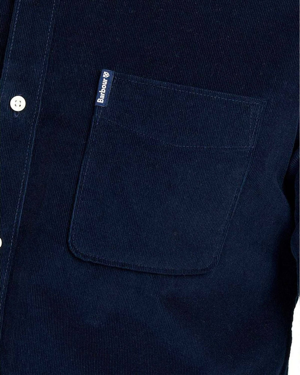 Barbour Cord 2 Cordoroy Button Down Collar Tailored Button Up Shirt In Navy - Rainwater's Men's Clothing and Tuxedo Rental