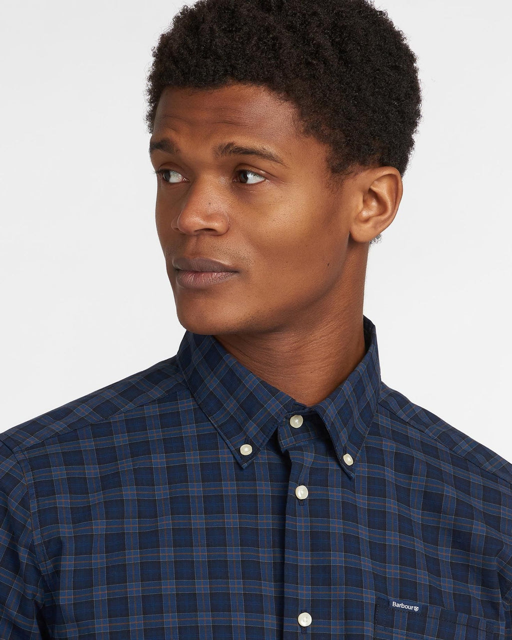 Barbour Lomond Tailored Buttondown Collar Shirt in Midnight Tartan