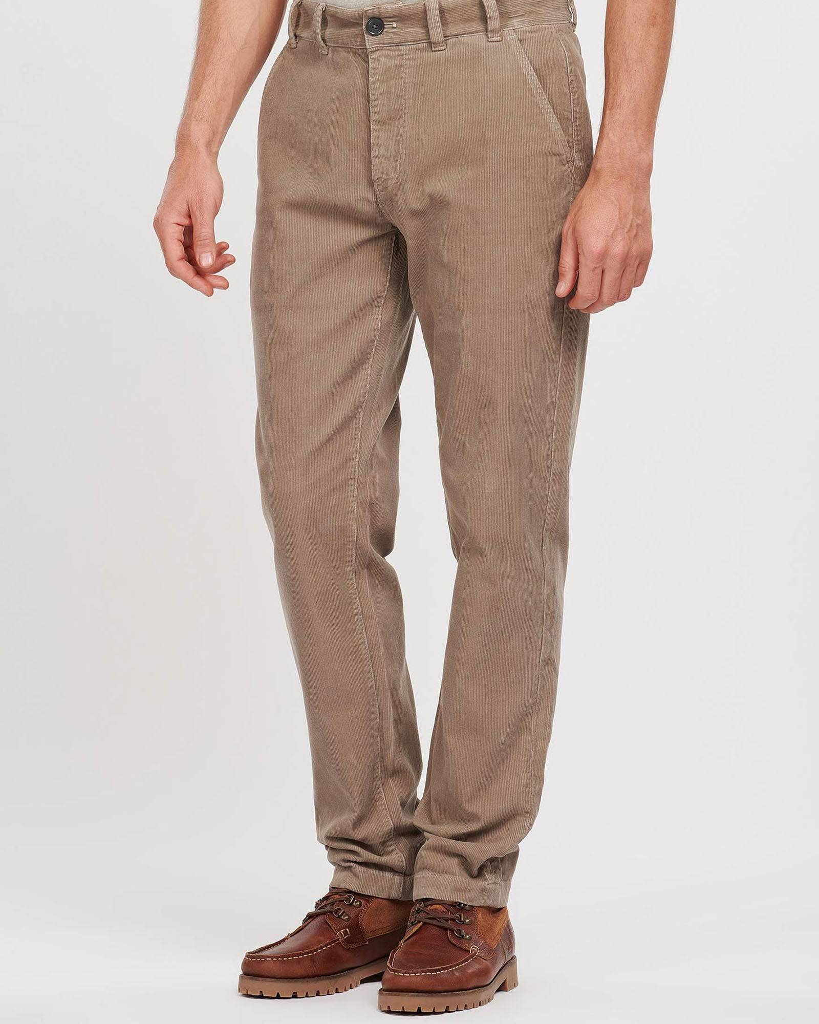 Barbour Neuston Stretch Corduroy Trousers In Mid Grey - Rainwater's Men's Clothing and Tuxedo Rental