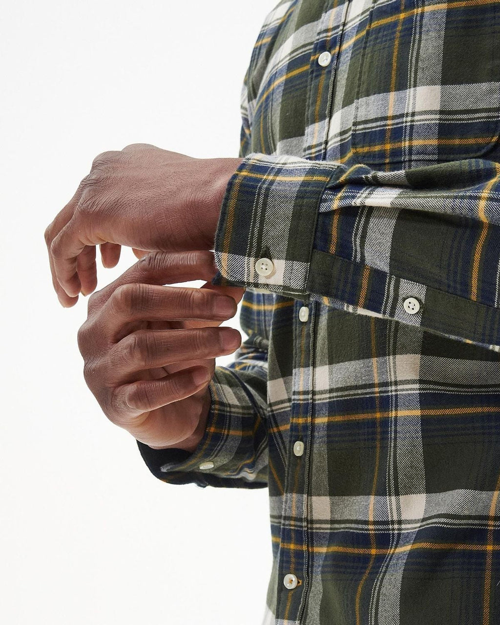 -Rainwater's -Barbour - Button Up Sport Shirts - Barbour Shieldton Tailored Shirt in Olive -