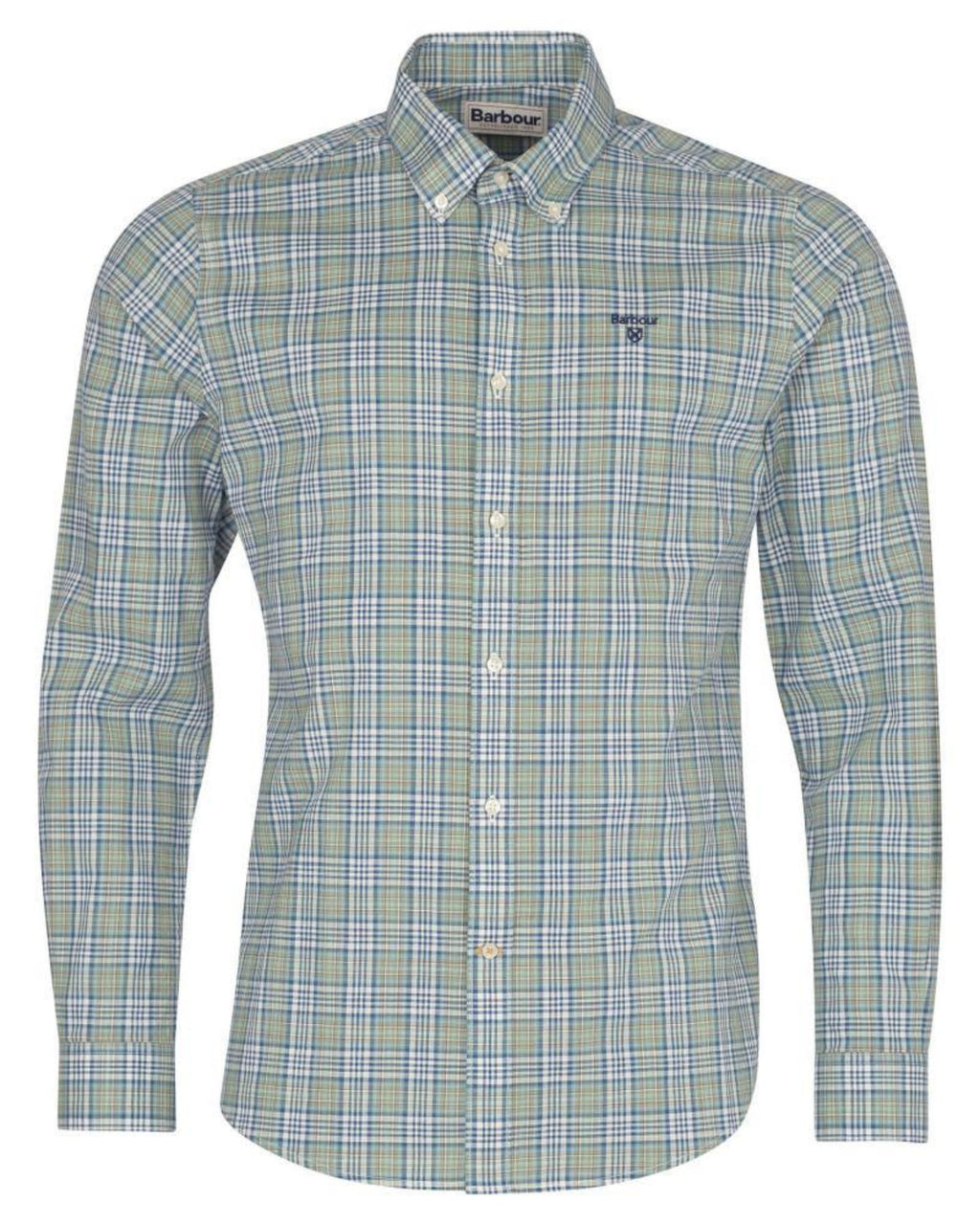 Barbour Spillman Shirt Buttondown Collar Tailored Fit Shirt in Olive