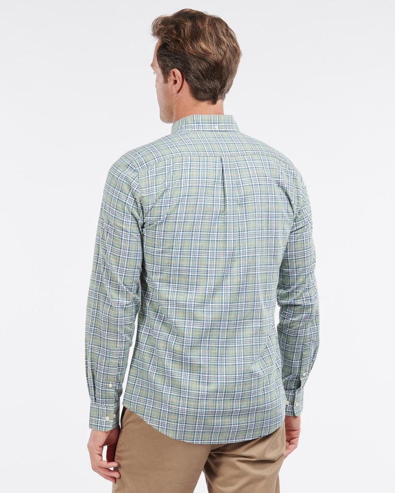 Barbour Spillman Shirt Buttondown Collar Tailored Fit Shirt in Olive