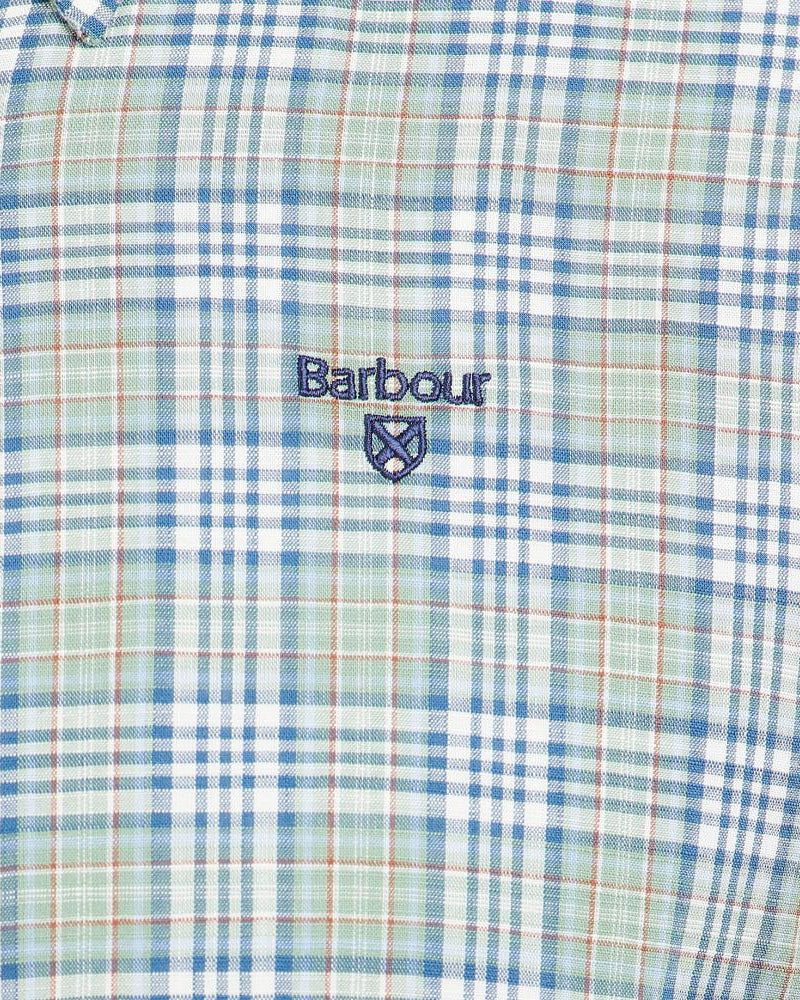 Barbour Spillman Shirt Buttondown Collar Tailored Fit Shirt in Olive