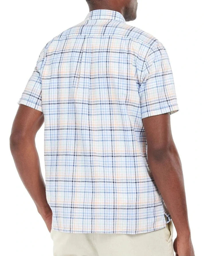 Barbour Starmer Summer Short Sleeve Tailored Fit Shirt In Mint