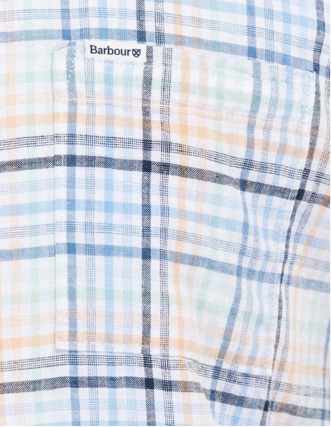 Barbour Starmer Summer Short Sleeve Tailored Fit Shirt In Mint