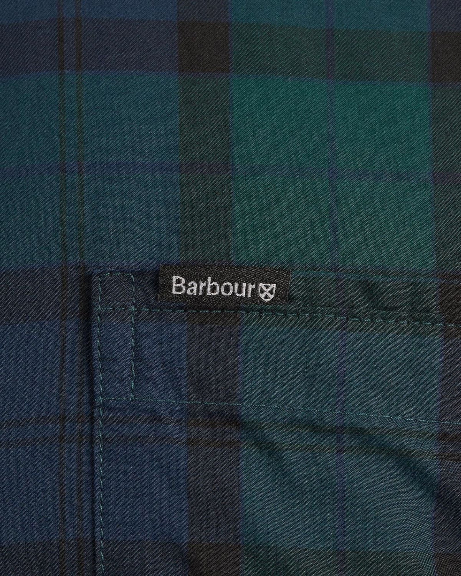 -Rainwater's -Barbour - Button Up Sport Shirts - Barbour Wetheram Black Watch Tartan Plaid Button Down Collar Shirt in Tailored Fit -