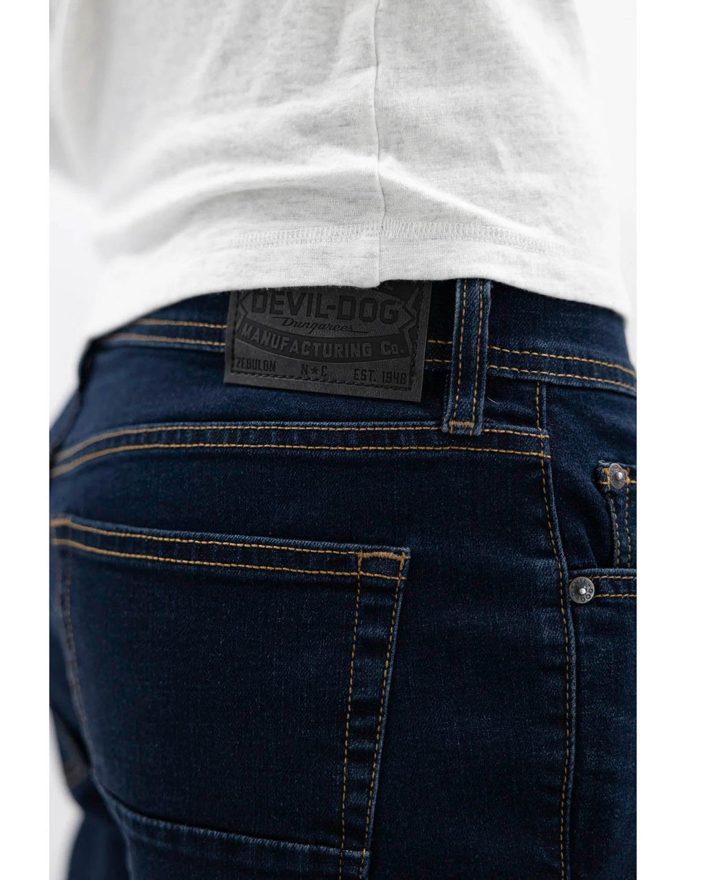 Devil Dog Jeans Slim Straight Mount Jefferson Dark Denim