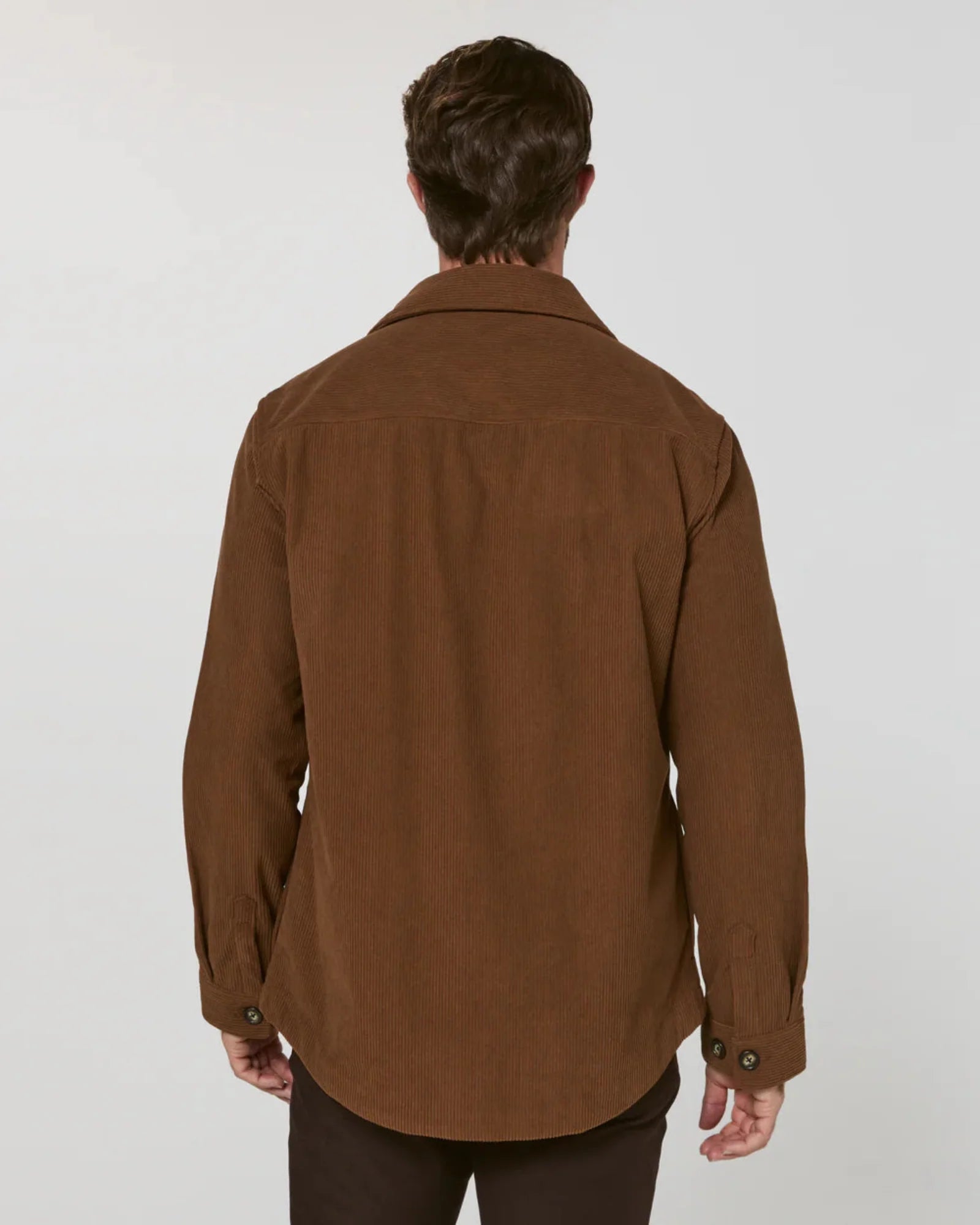 7 Diamonds Crossway Corduroy Overshirt in Cedar