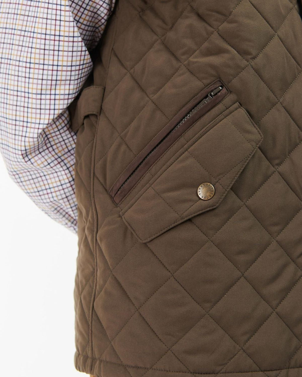 -Rainwater's -Barbour - Outerwear - Barbour Shoveler Gilet Quilted Lightweight Insulated Vest In Olive -