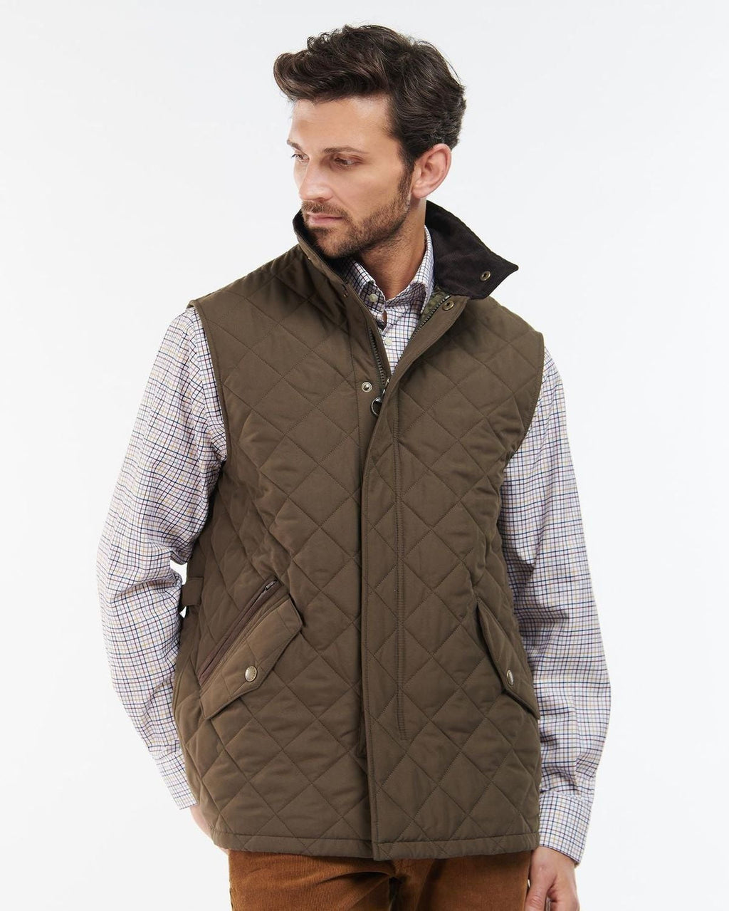 -Rainwater's -Barbour - Outerwear - Barbour Shoveler Gilet Quilted Lightweight Insulated Vest In Olive -