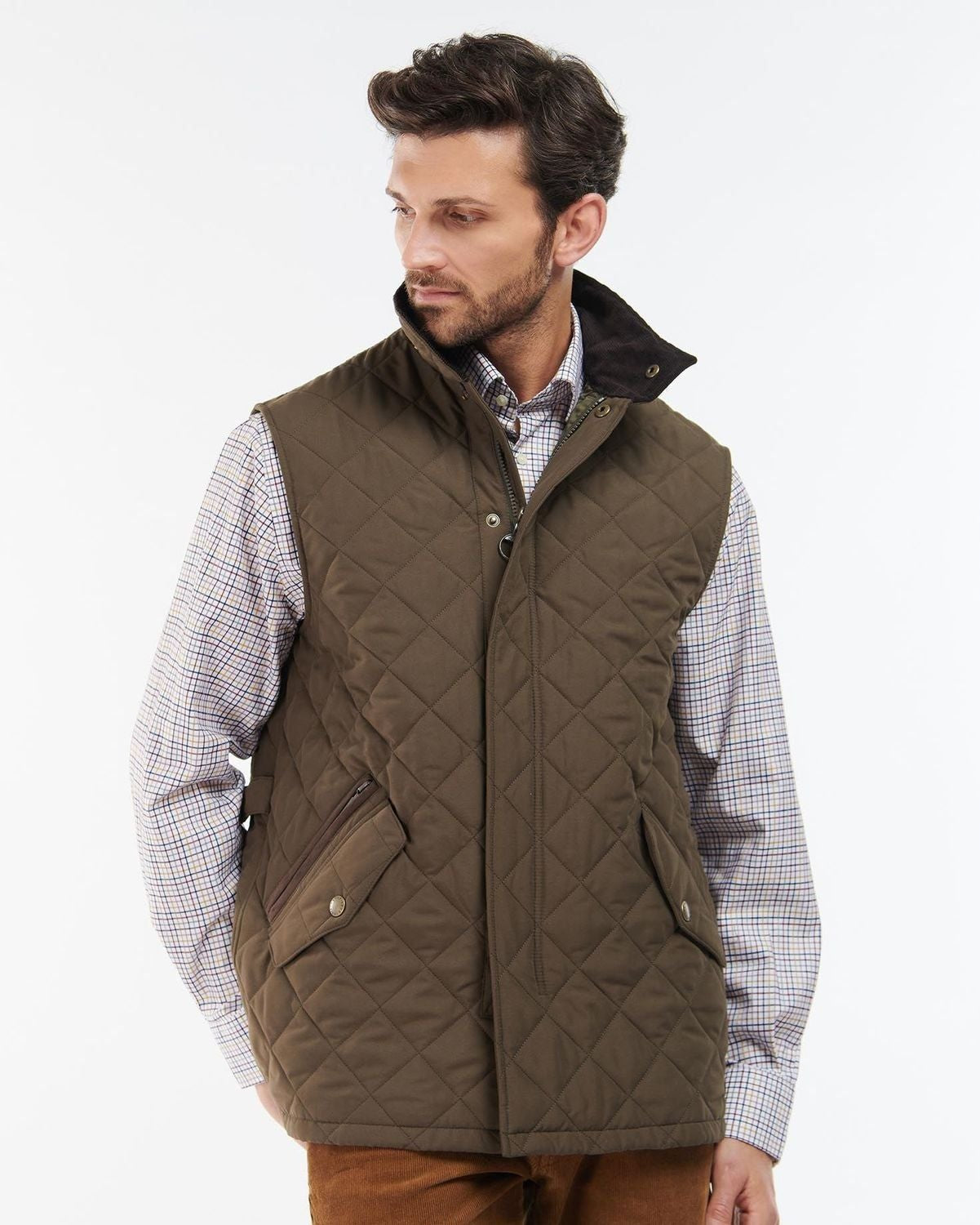 -Rainwater's -Barbour - Outerwear - Barbour Shoveler Gilet Quilted Lightweight Insulated Vest In Olive -