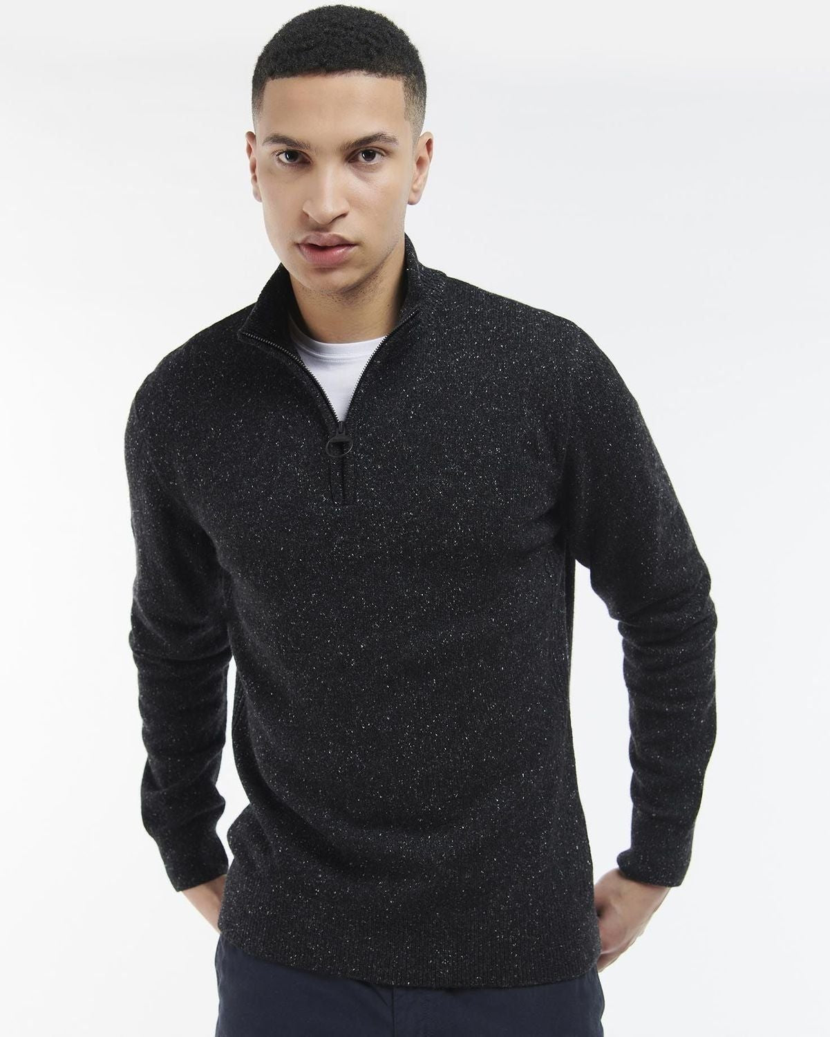 -Rainwater's -Barbour - Sweaters - Barbour Tisbury Half Zip Sweater In Black -