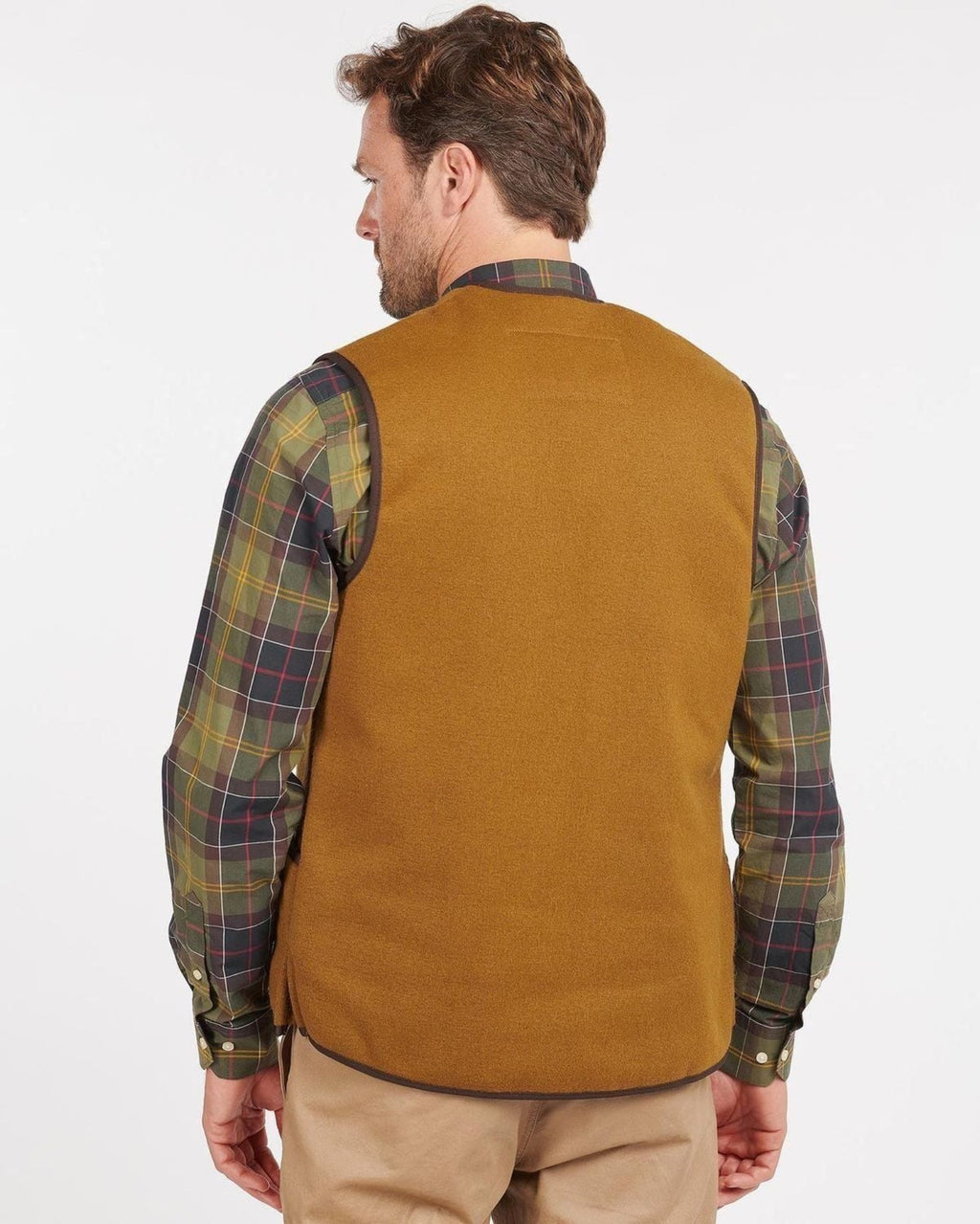 -Rainwater's -Barbour - Button Up Sport Shirts - Barbour Warm Pile Waistcoat/Zip-In Liner in Brown -