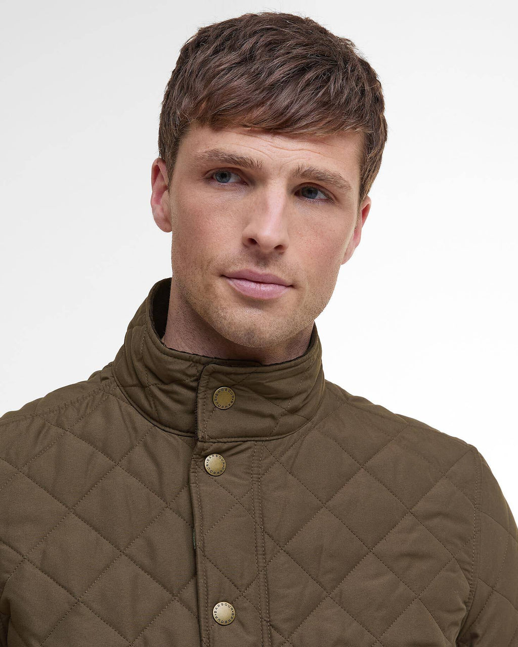 Barbour Shoveler Quilted Jacket In Dark Olive