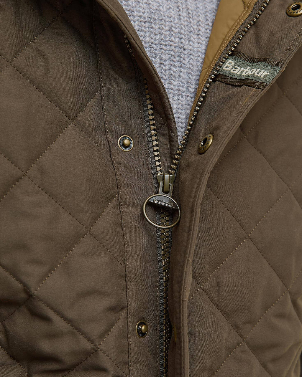 Barbour Shoveler Quilted Jacket In Dark Olive
