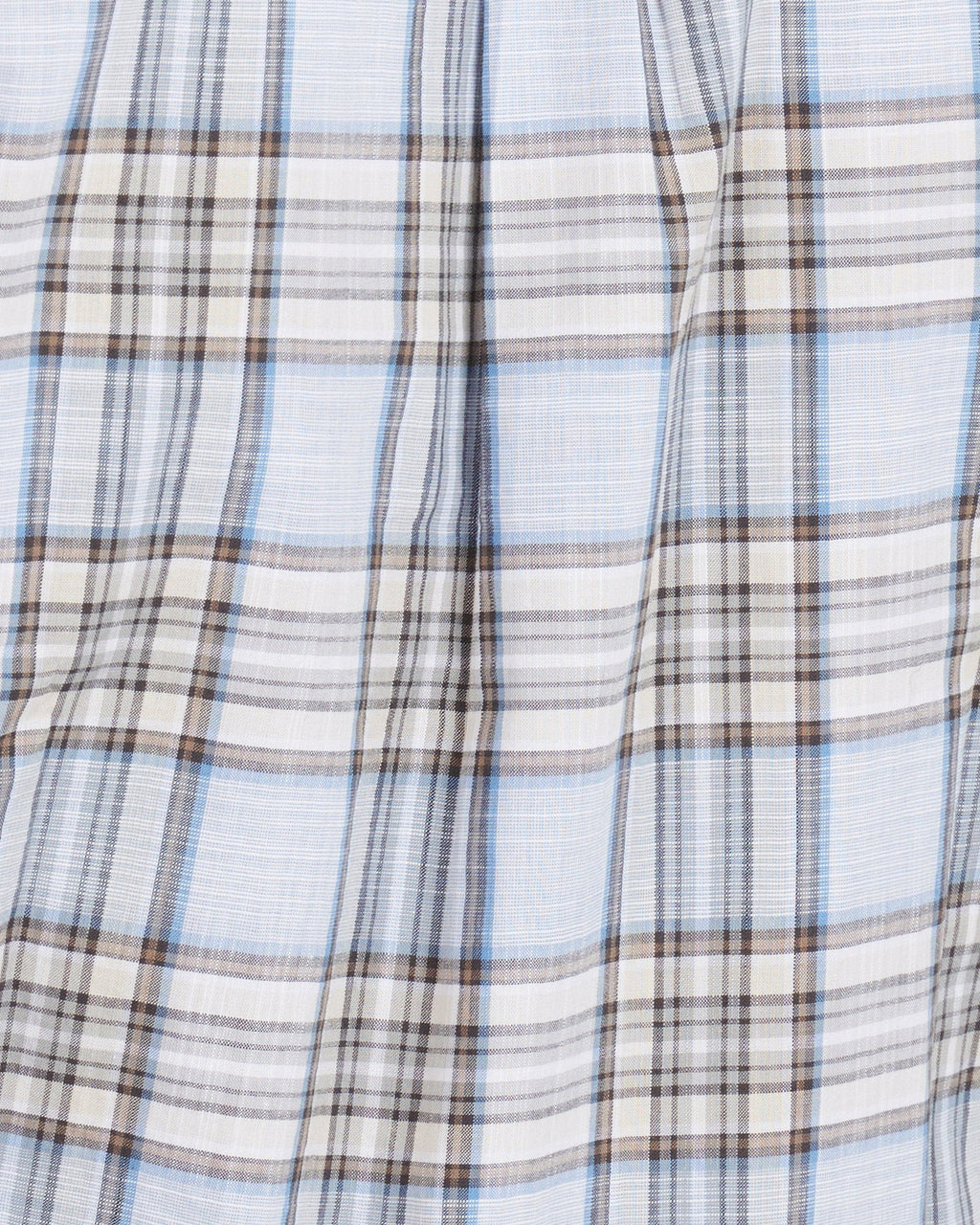 Barbour Highland Check 26 Light Blue and Khaki Long Sleeve Button Down Collar Tailored Fit Shirt - Rainwater's Men's Clothing and Tuxedo Rental