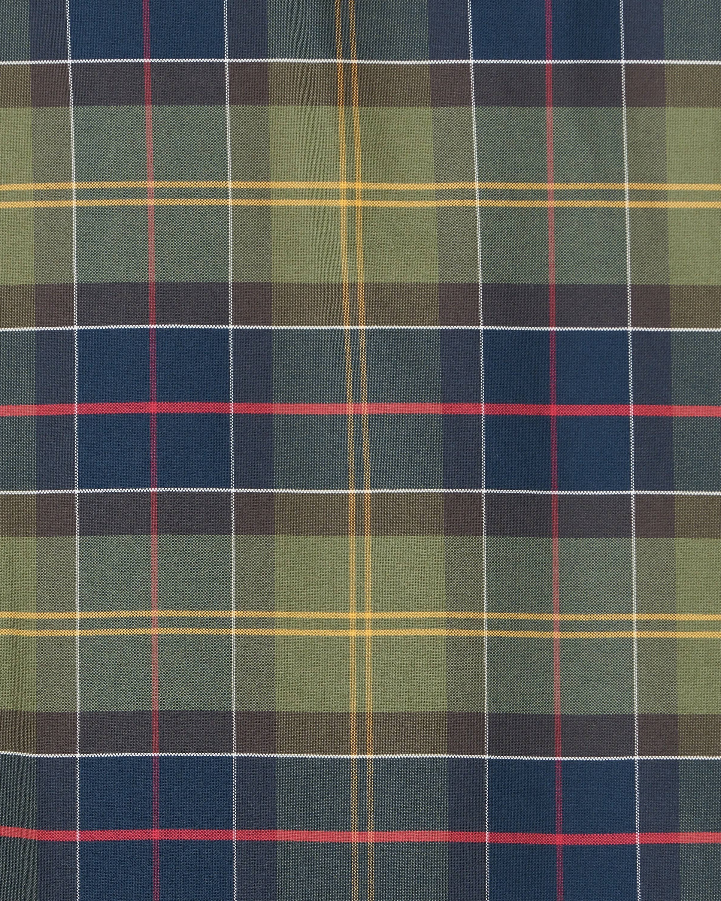 Barbour Fulton Coolmax Performance Buttondown Collar Shirt In Classic Olive Plaid - Rainwater's Men's Clothing and Tuxedo Rental