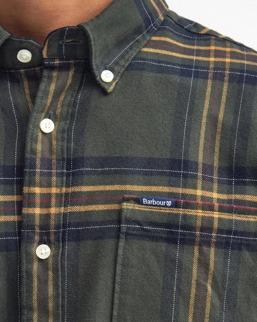 Barbour Portdown Tailored Fit Shirt in Olive