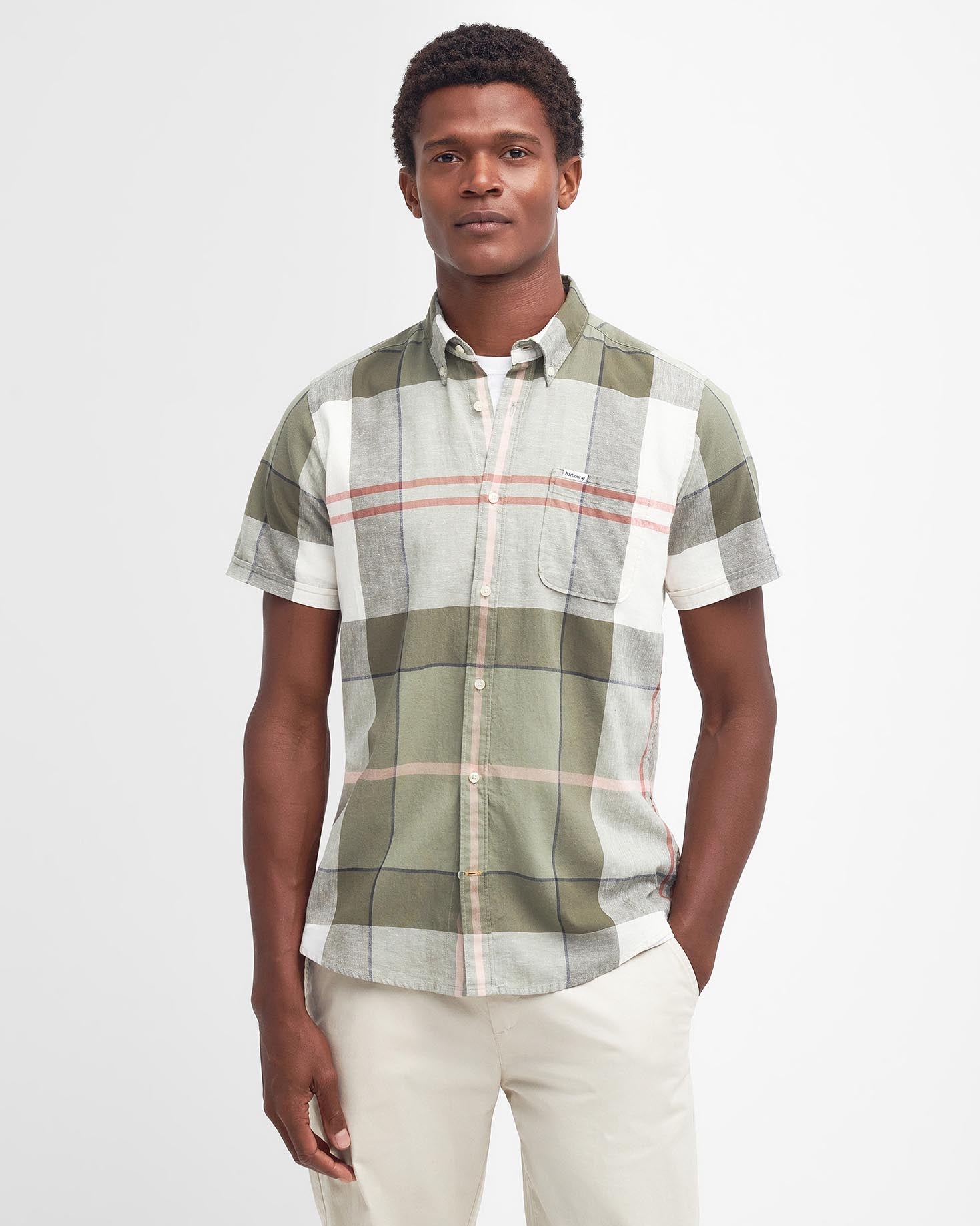 Barbour Douglas Short-Sleeve Button Down Collar Tailored Shirt