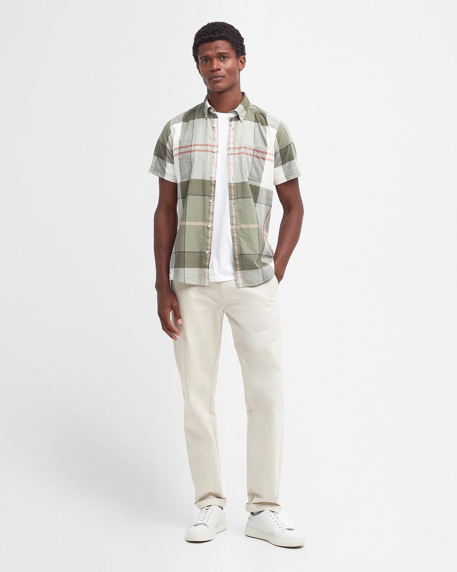 Barbour Douglas Short-Sleeve Button Down Collar Tailored Shirt