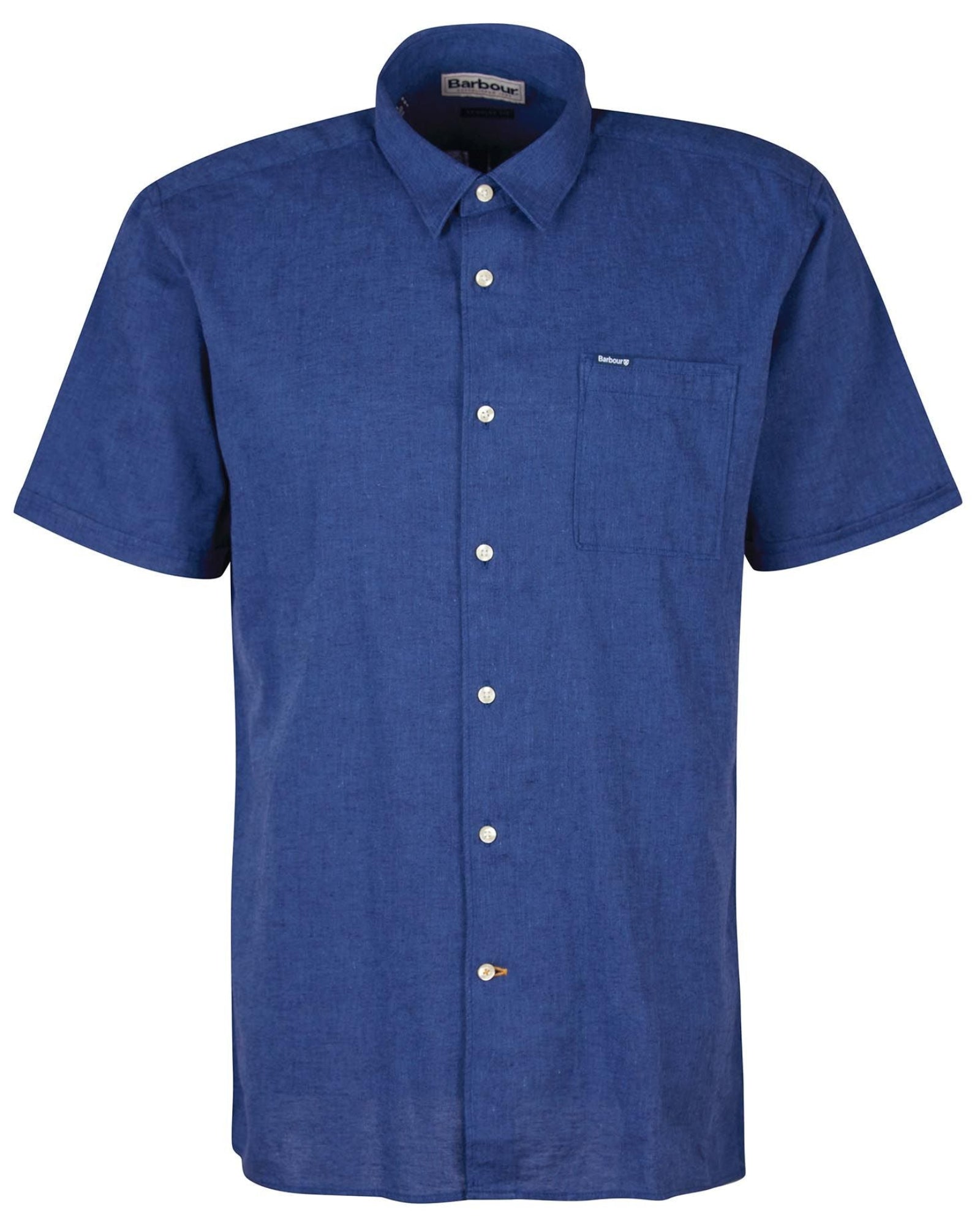 Barbour Nelson Short Sleeve Summer Shirt In Indigo