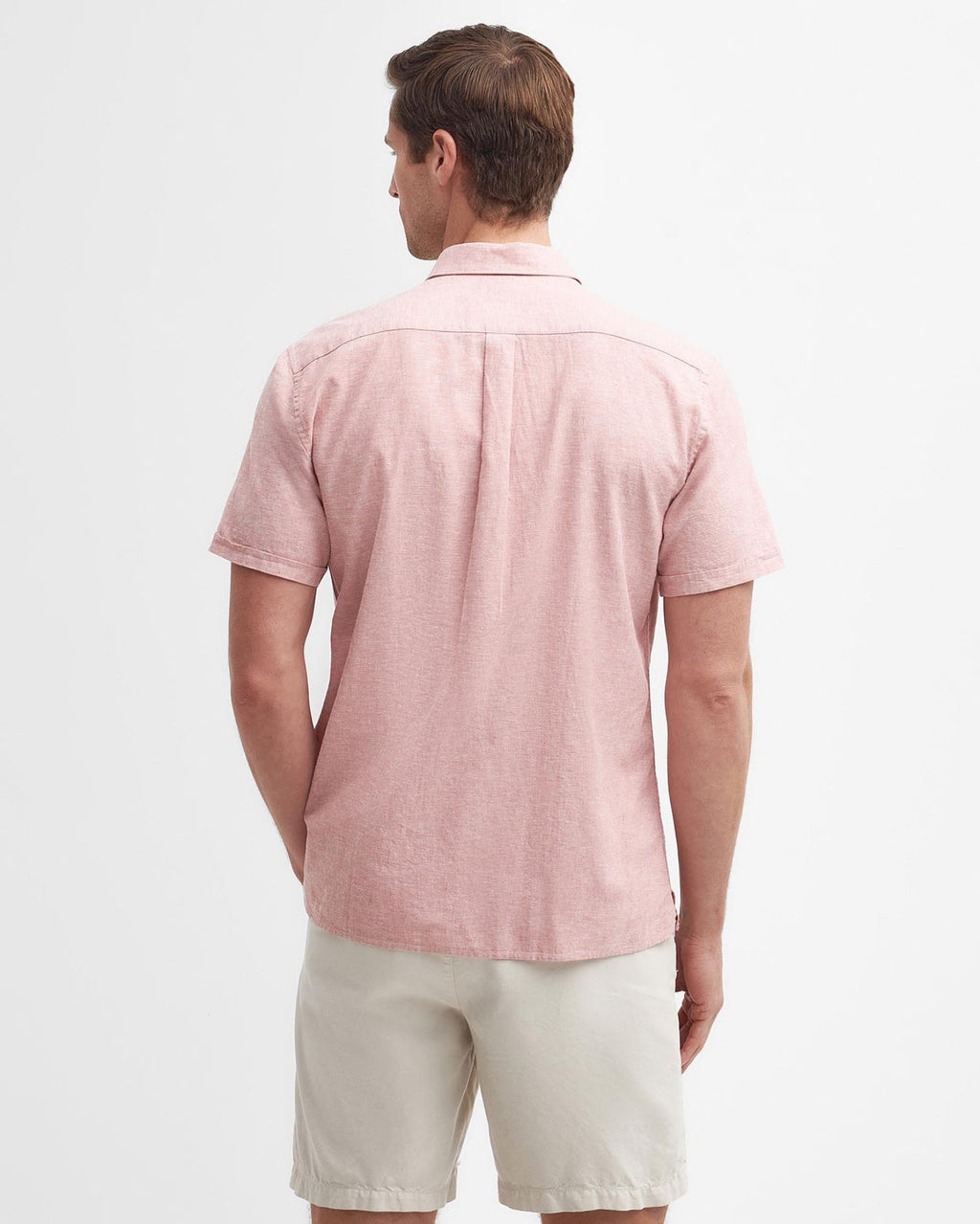 Barbour Nelson Short Sleeve Summer Shirt In Pink Clay