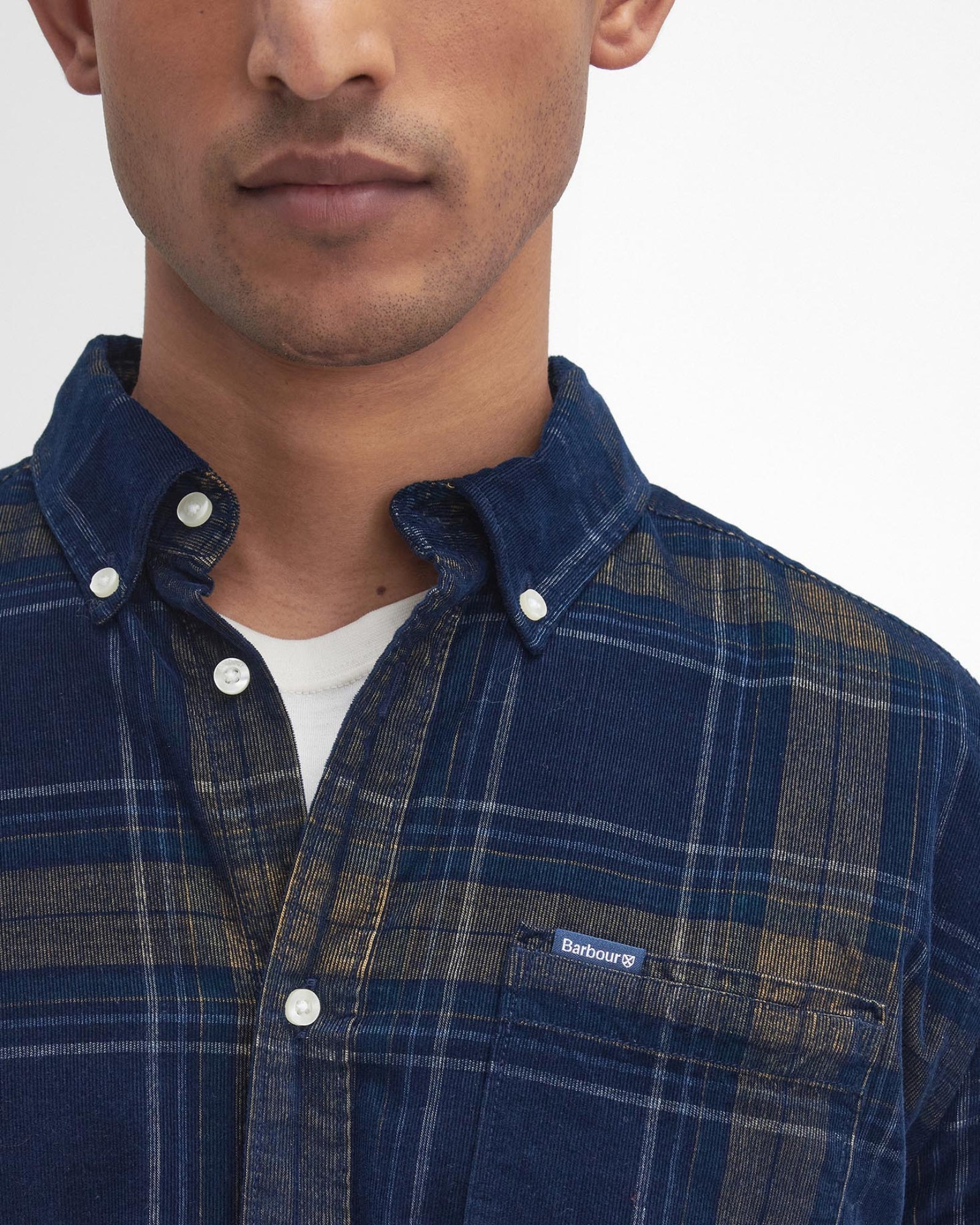 Barbour Southfield Tailored Long-Sleeved Shirt in Inky Blue