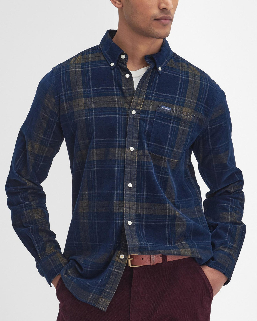 Barbour Southfield Tailored Long-Sleeved Shirt in Inky Blue
