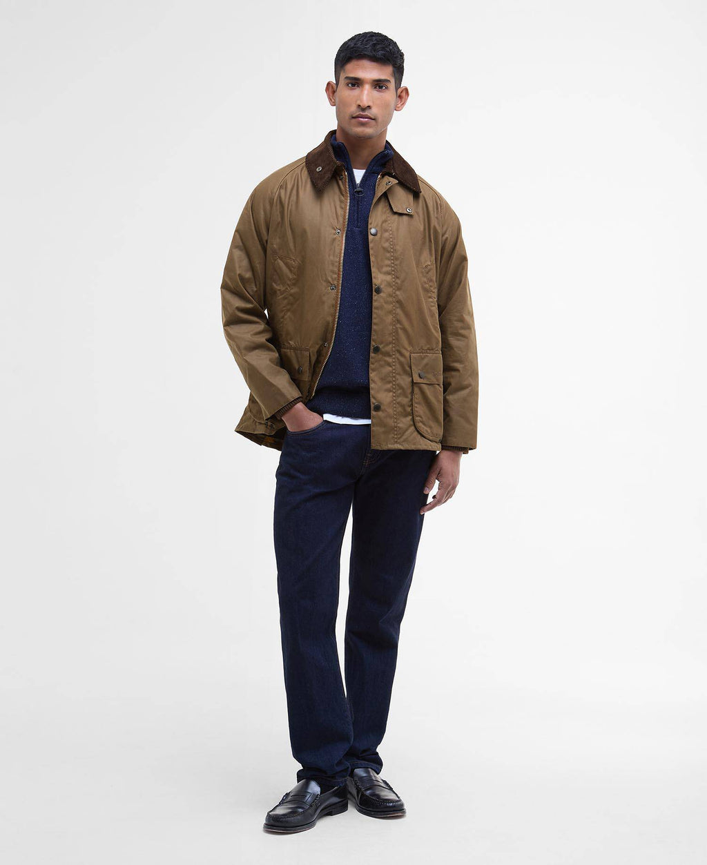 Barbour Classic Bedale Wax Jacket In Bark