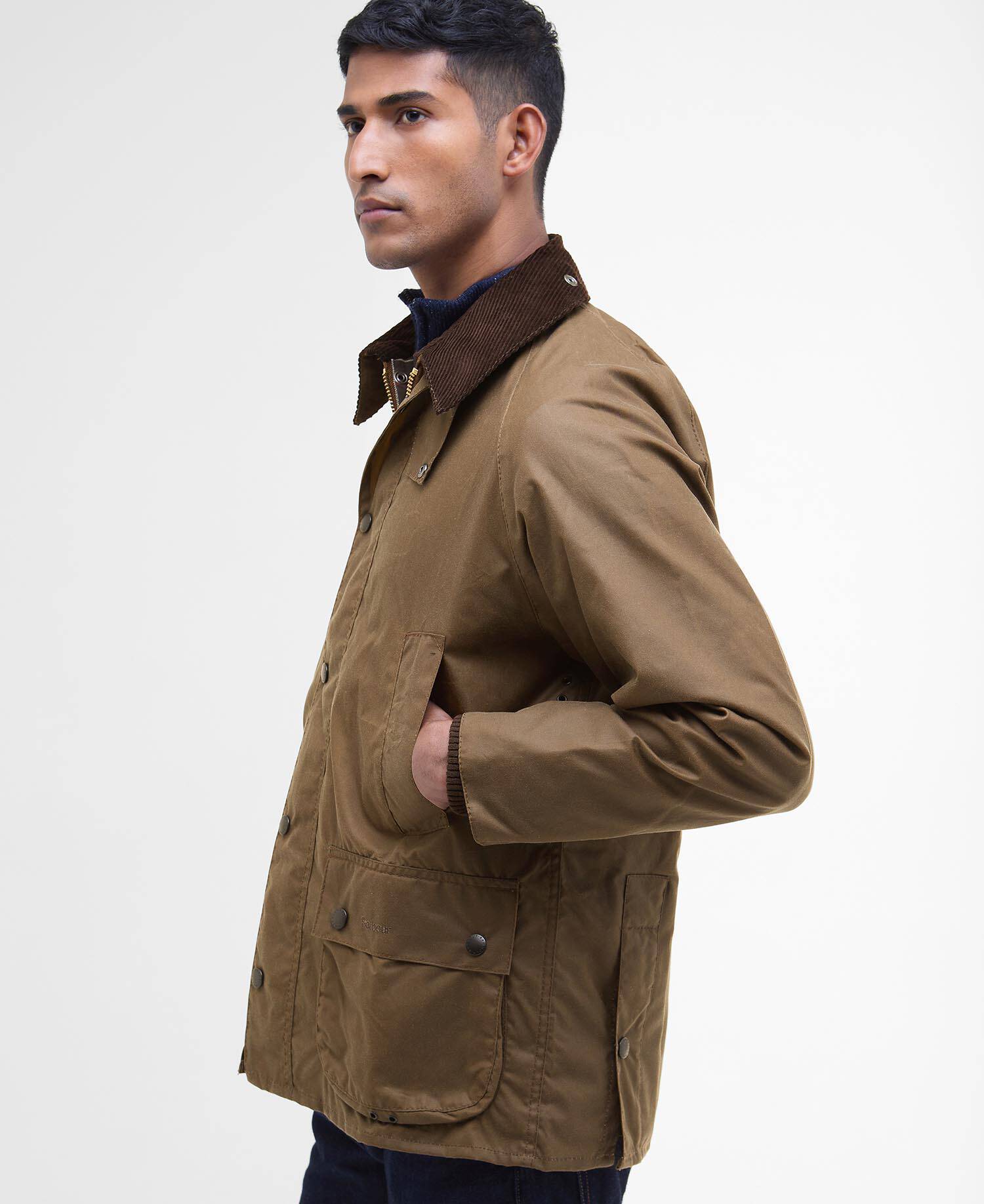Barbour Classic Bedale Wax Jacket In Bark