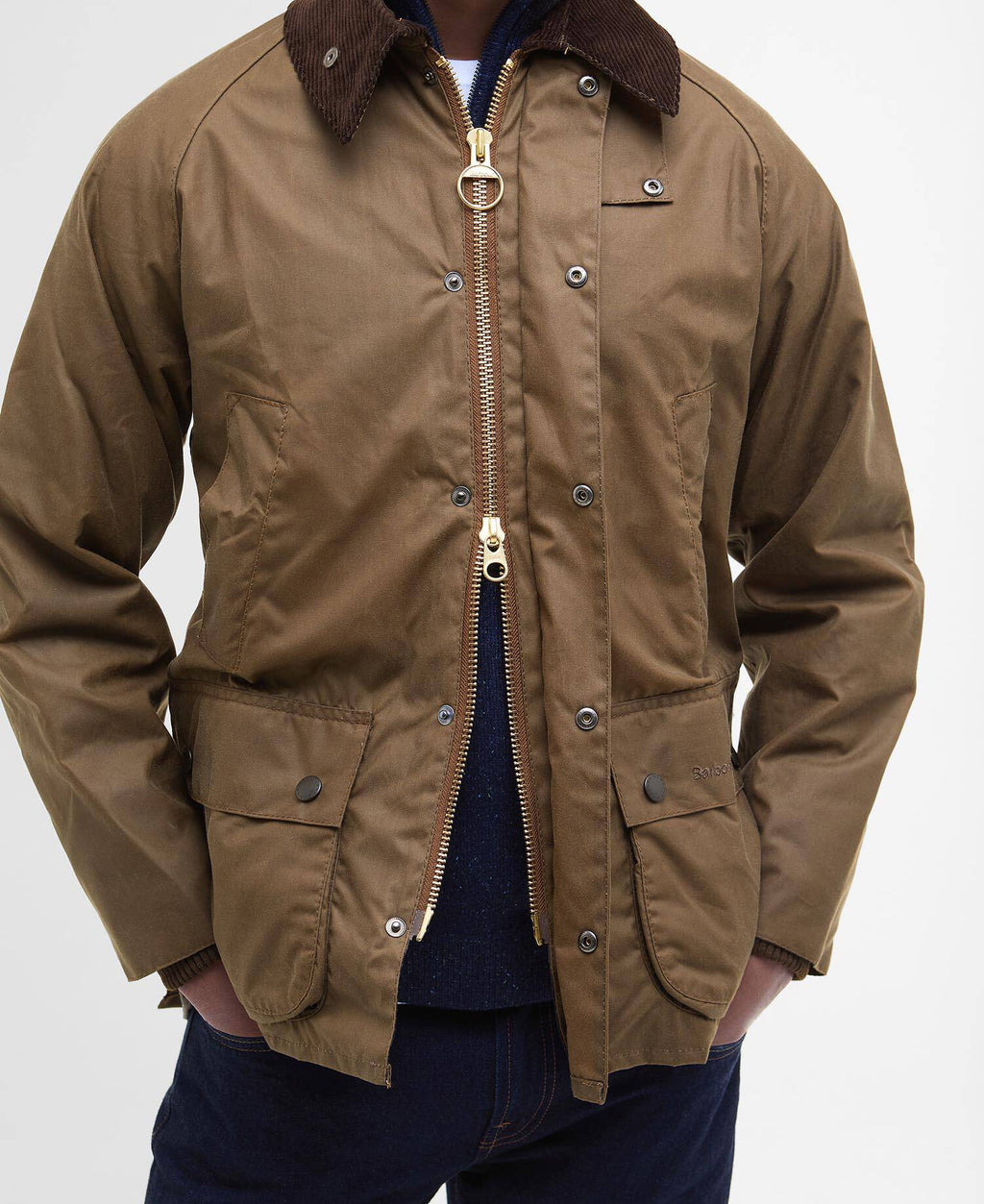 Barbour Classic Bedale Wax Jacket In Bark