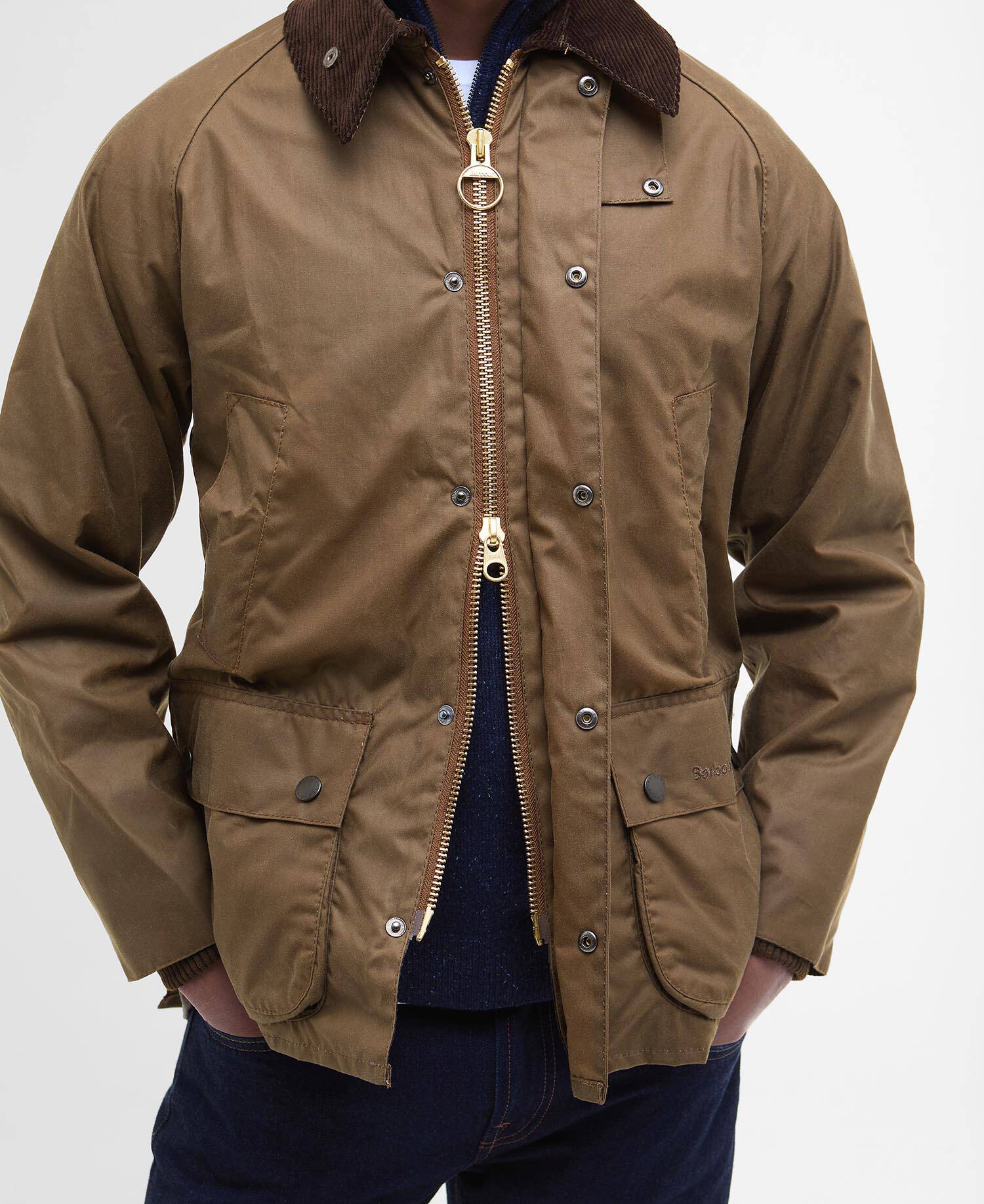 Barbour Classic Bedale Wax Jacket In Bark