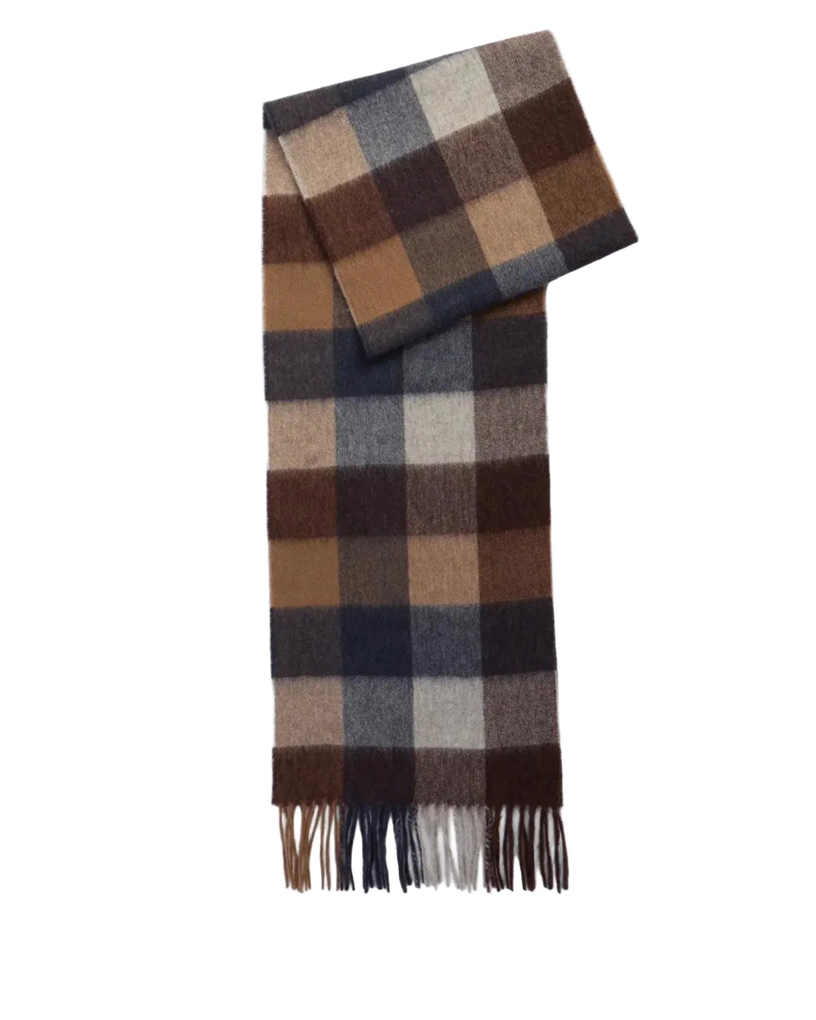Barbour Large Tattersall Scarf In Midnight