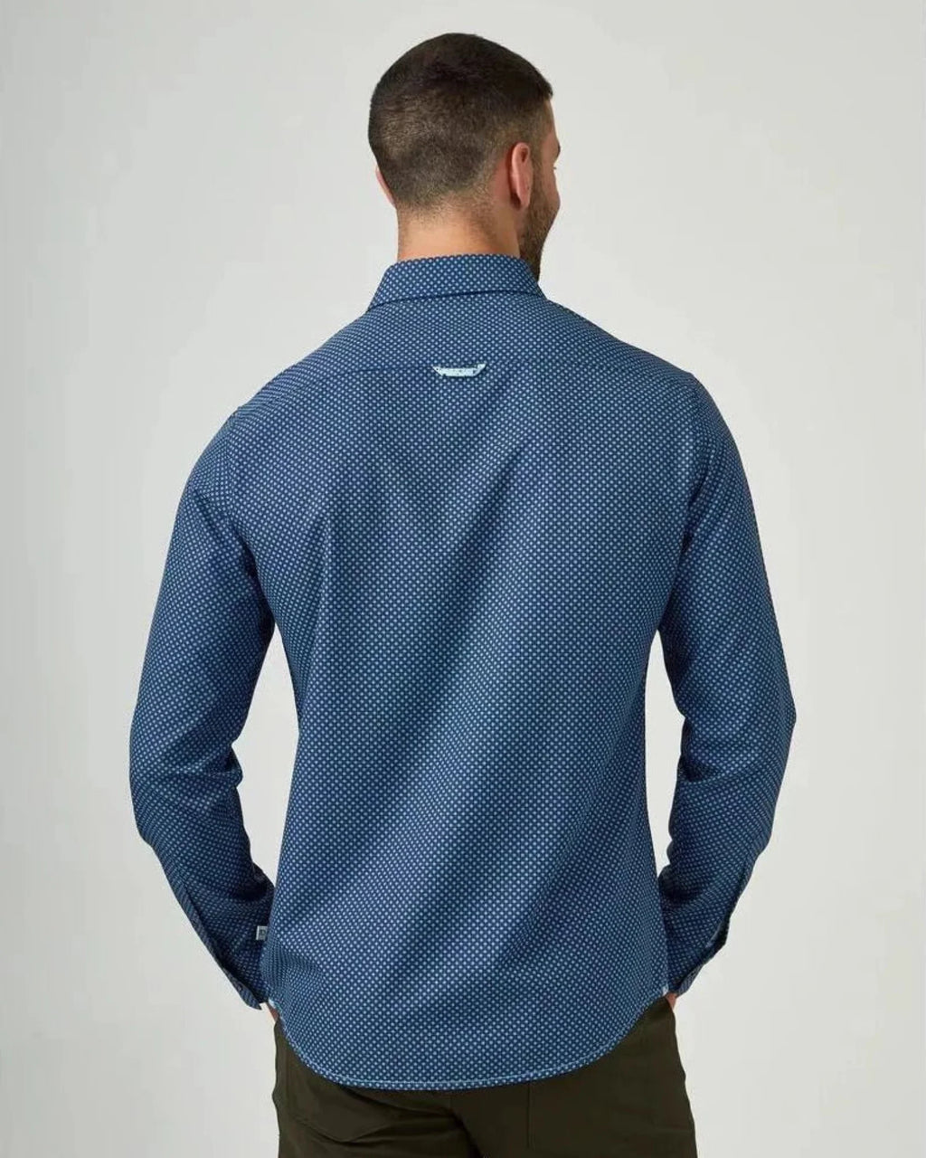 -Rainwater's -7 Diamonds - Button Up Sport Shirts - 7 Diamonds Porto Long Sleeve Shirt In Navy -