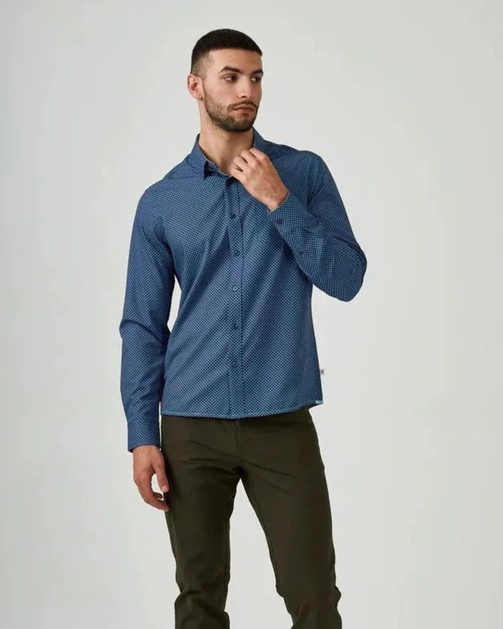 -Rainwater's -7 Diamonds - Button Up Sport Shirts - 7 Diamonds Porto Long Sleeve Shirt In Navy -