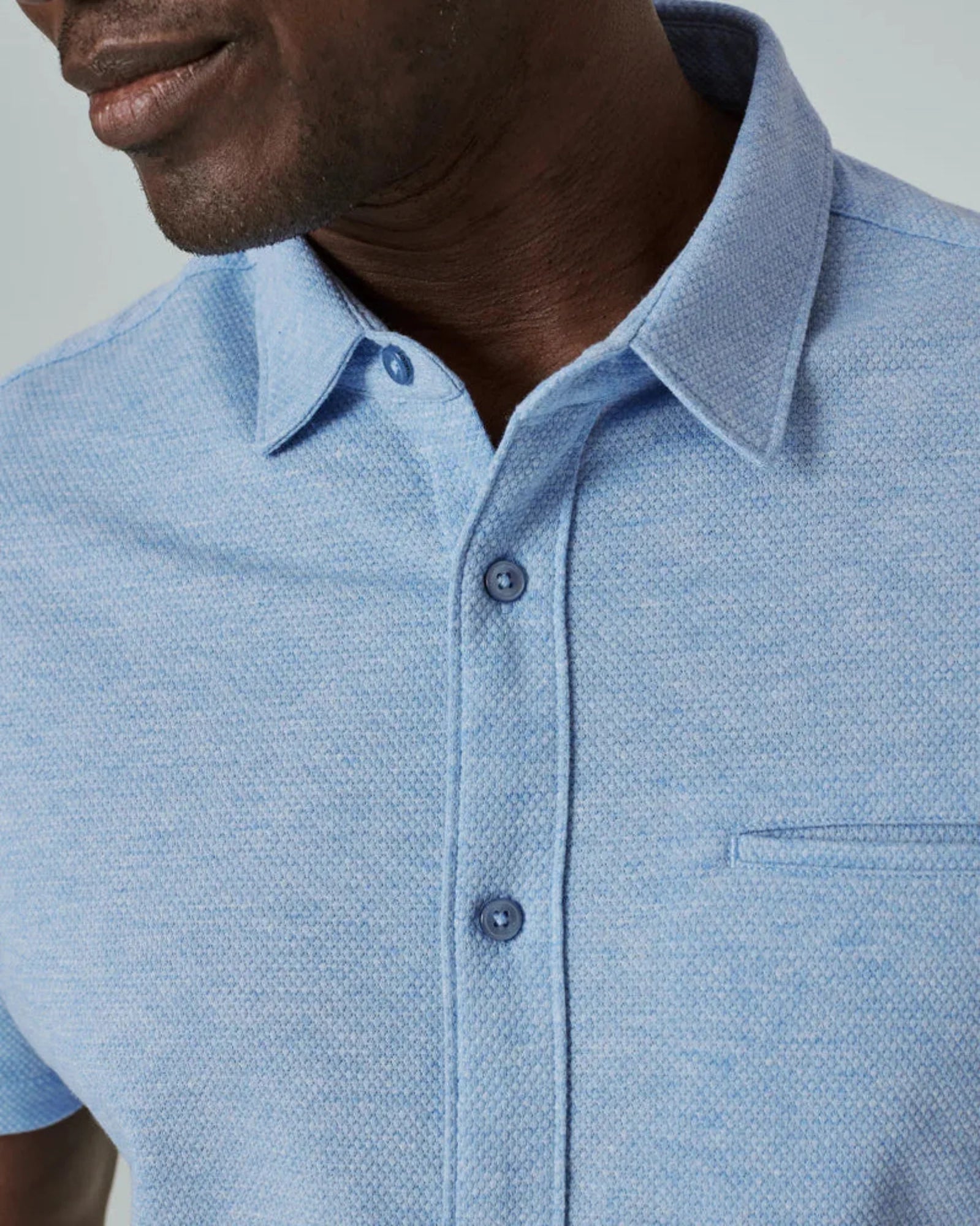 7 Diamonds Seville Short Sleeve Shirt In Light Blue