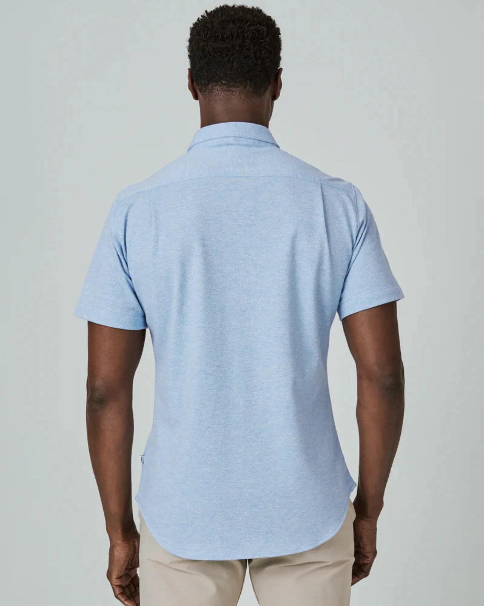 7 Diamonds Seville Short Sleeve Shirt In Light Blue