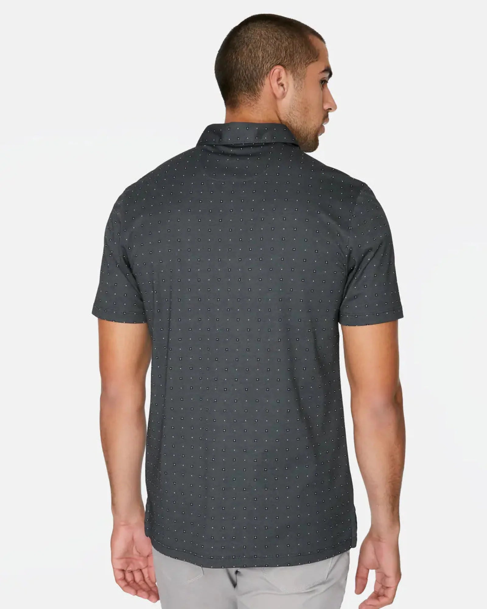 7 Diamonds Pace Polo In Charcoal