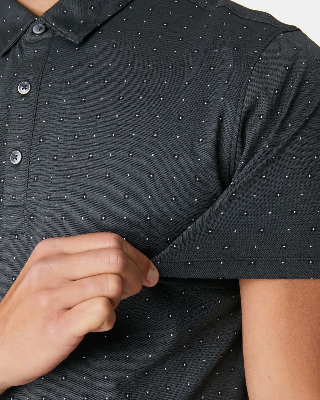 7 Diamonds Pace Polo In Charcoal