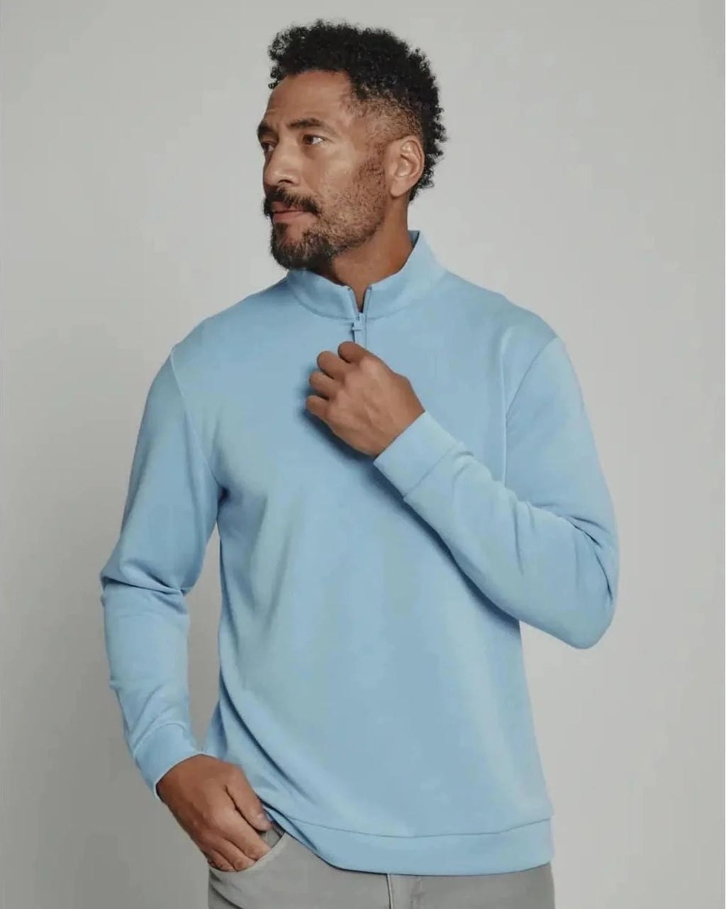 -Rainwater's -7 Diamonds - Knit Shirt - 7 Diamonds Rev Quarter Zip, 1/4 Zip Pullover In Blue -