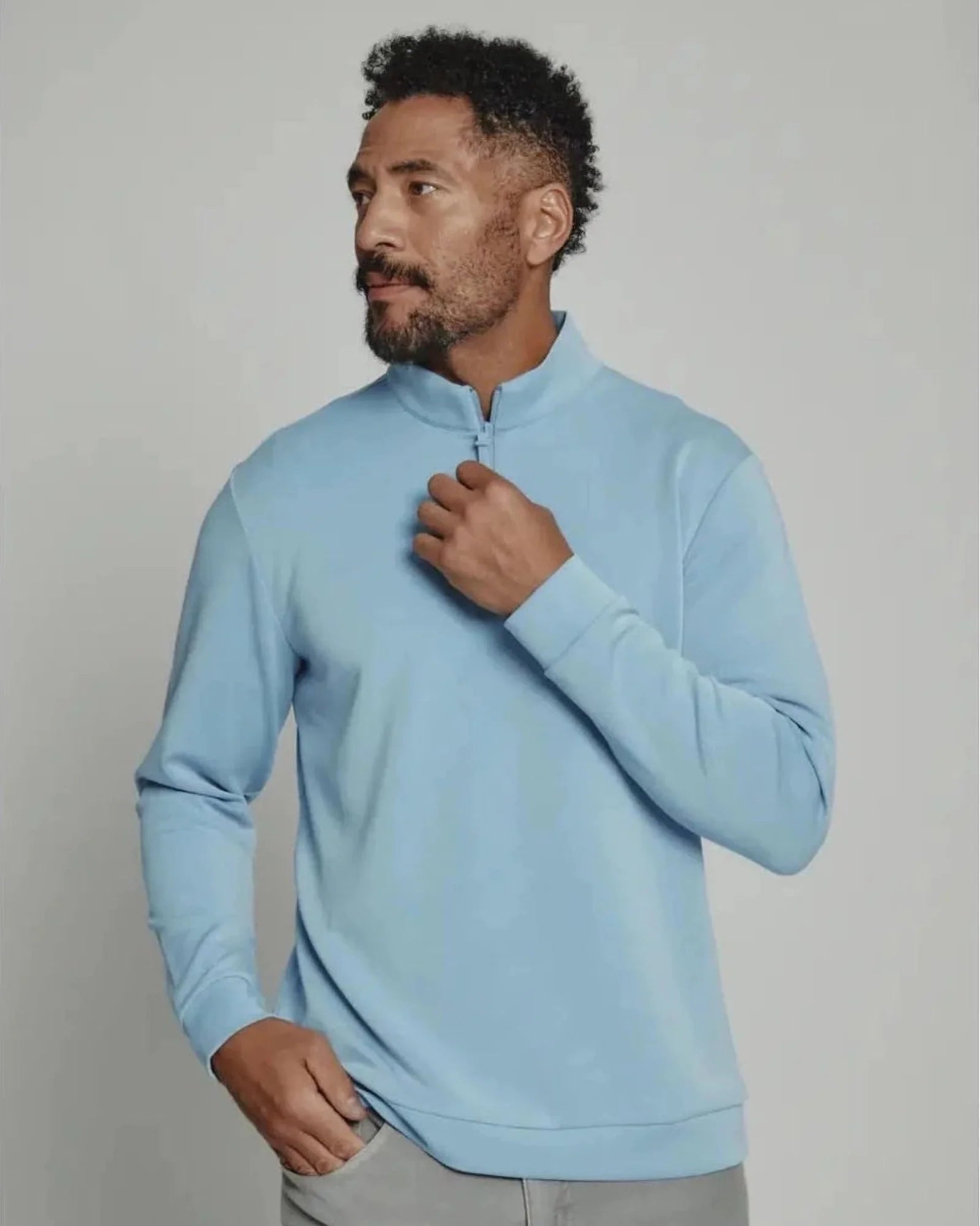 -Rainwater's -7 Diamonds - Knit Shirt - 7 Diamonds Rev Quarter Zip, 1/4 Zip Pullover In Blue -