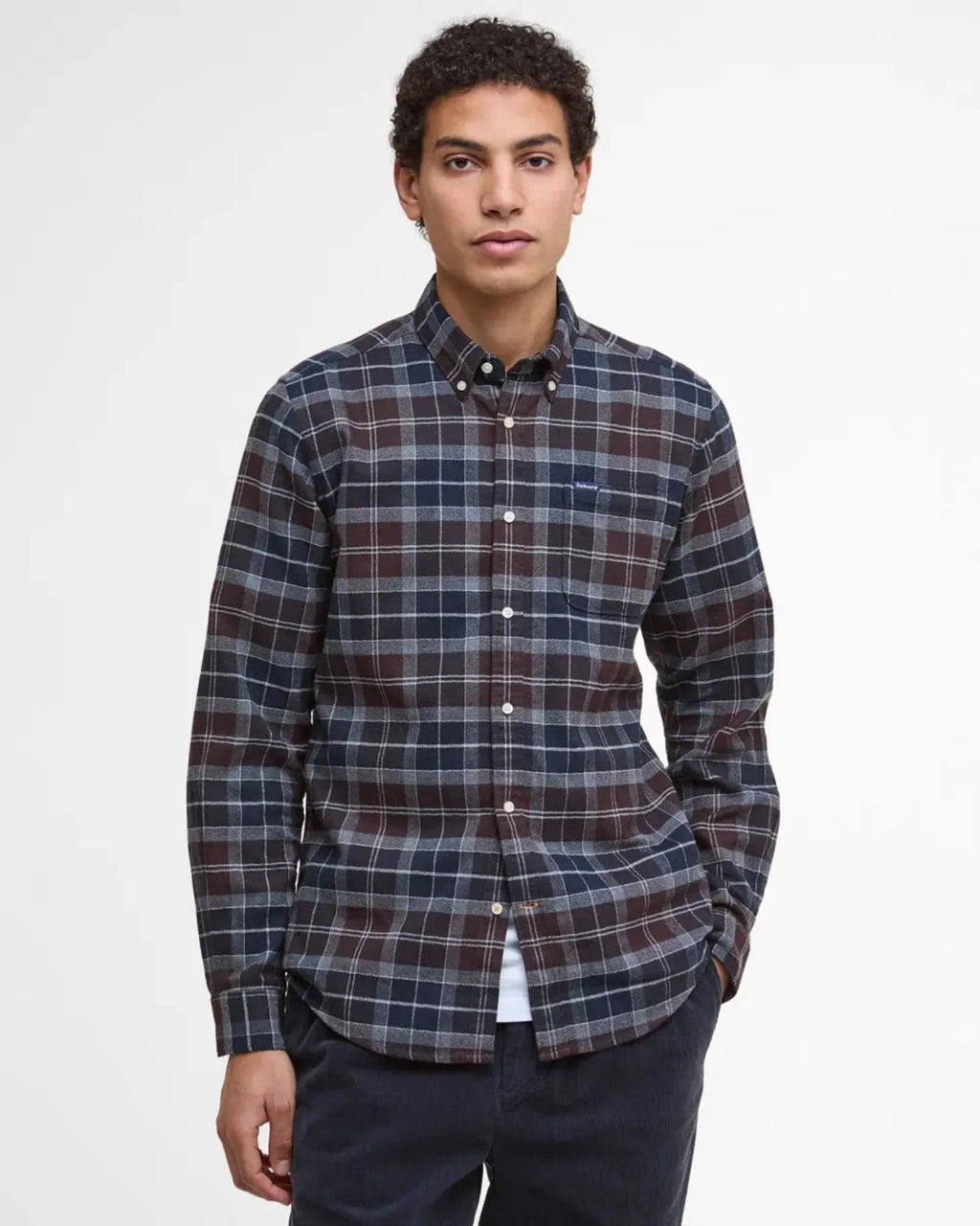 Barbour Kyeloch Tailored Long-Sleeved Shirt In Midnight Oak Tartan