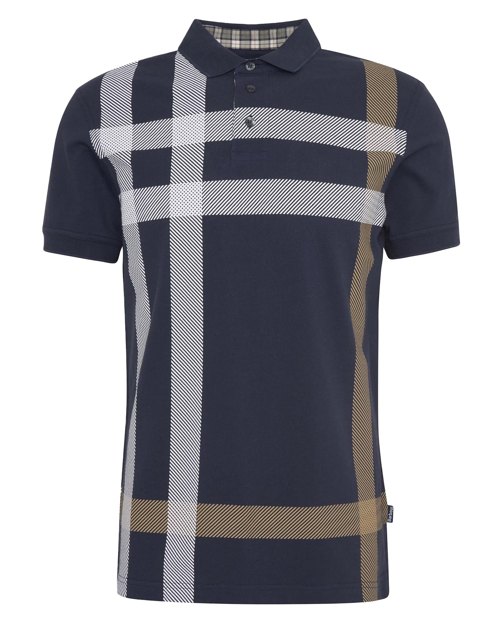 Barbour Blaine Plaid Polo In Navy & Pine