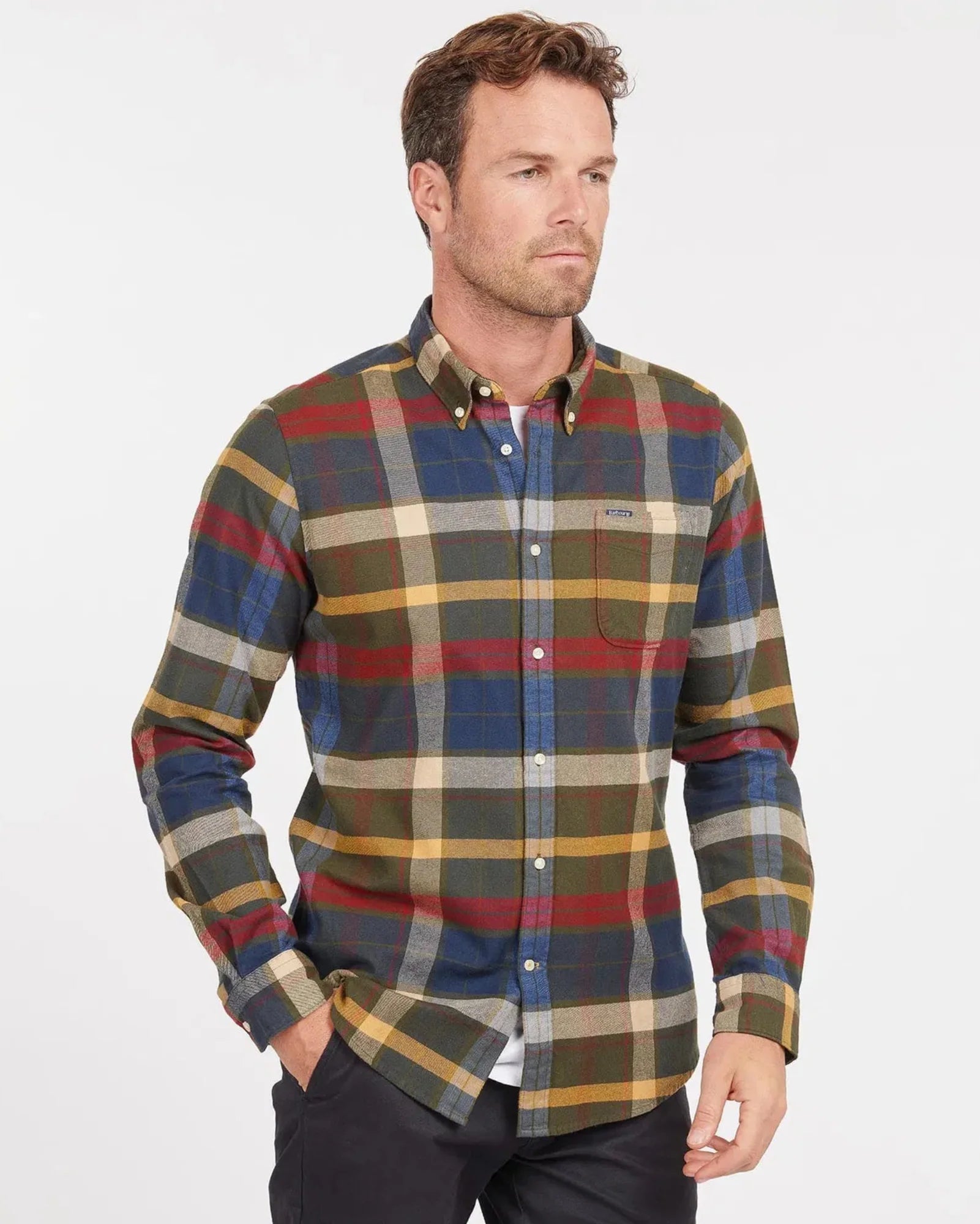 Barbour Carlton Tailored Shirt in Olive